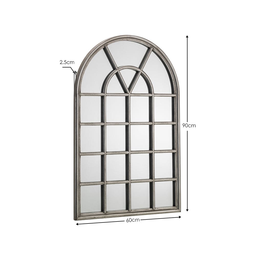 Opus Pewter Window Mirror – Julian Bowen, view 3