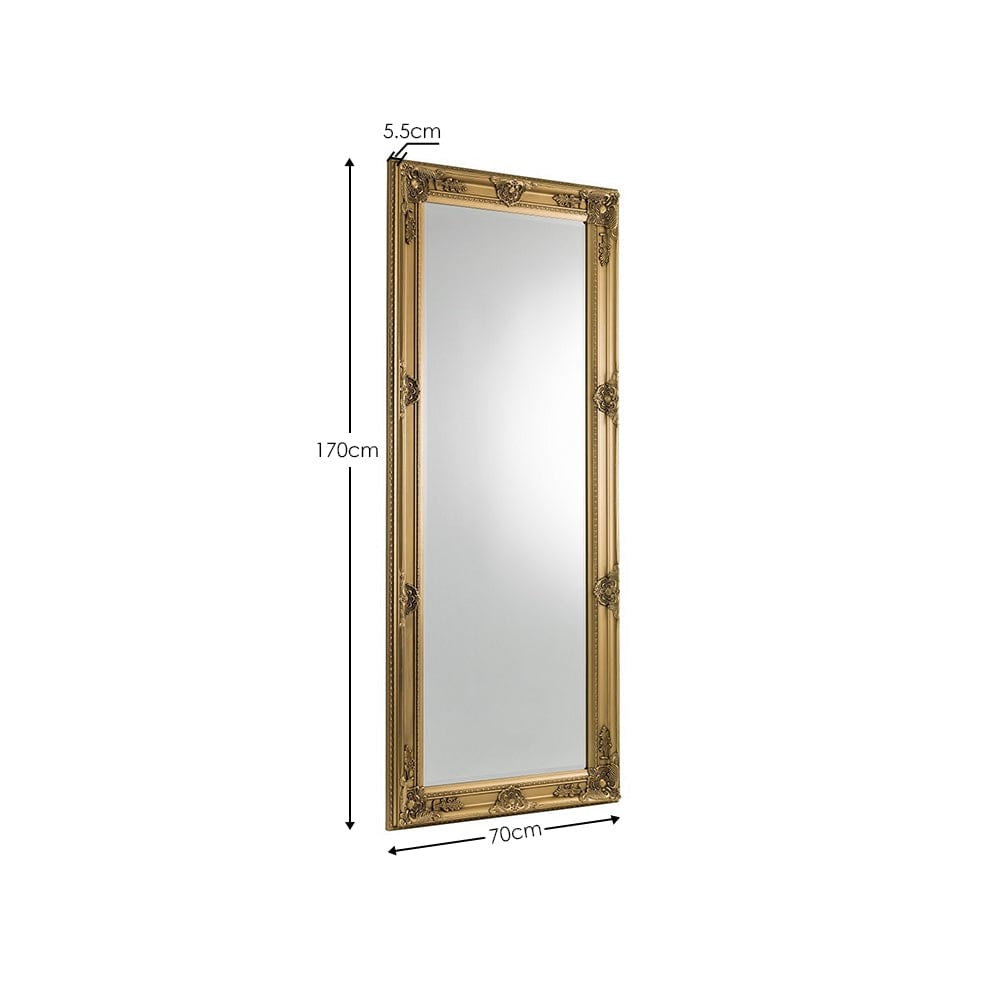 Palais Gold Lean-To Dress Mirror – Julian Bowen, view 4