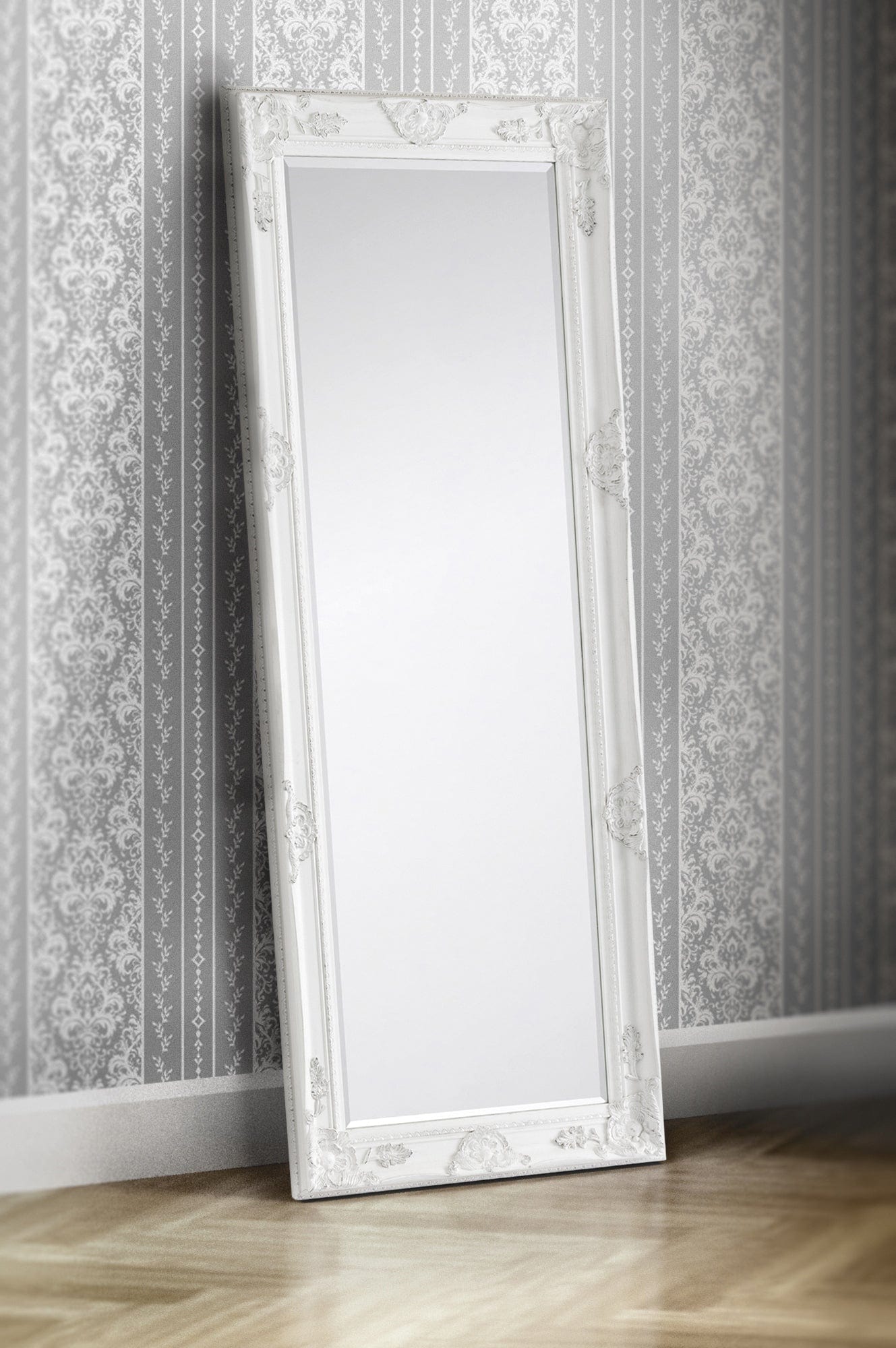 Palais White Lean-To Dress Mirror – Julian Bowen, view 2