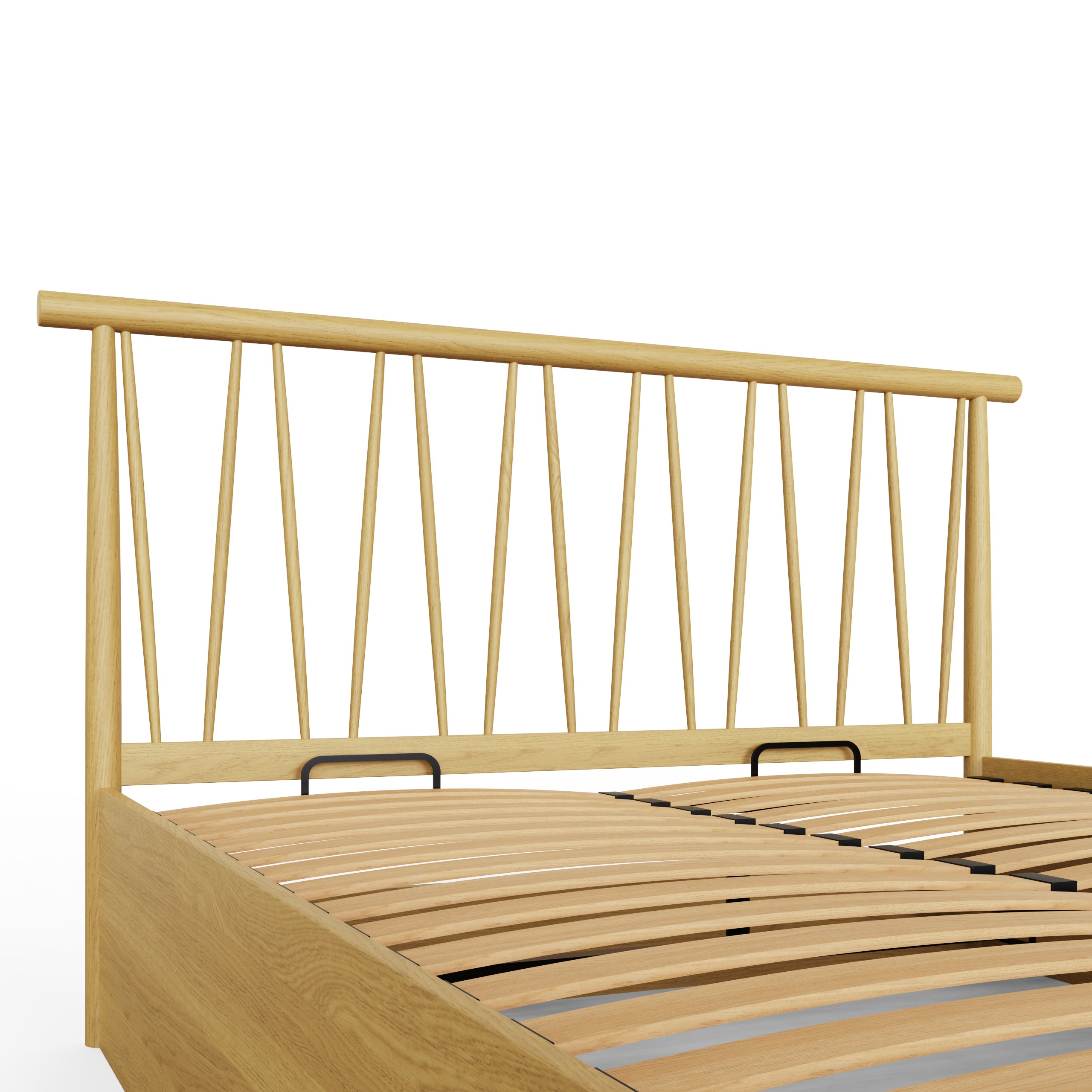 Fusum Spindle Ottoman Bed - Oak – GFW, view 19