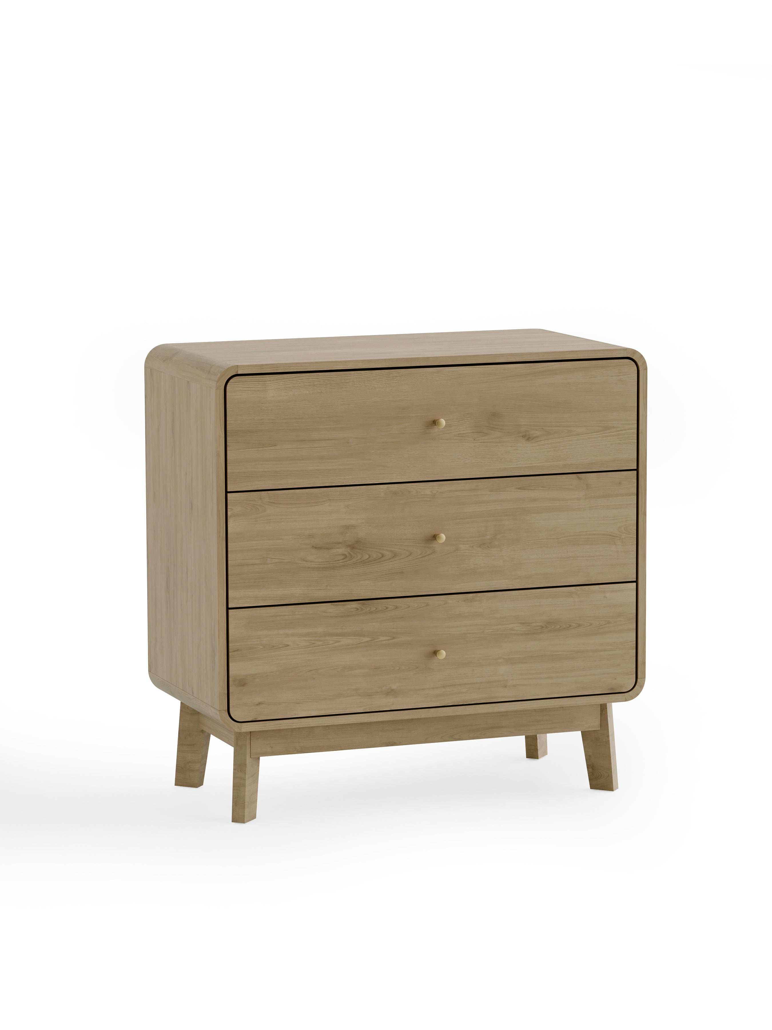 Ingrid 3 Drawer Chest Oak – Julian Bowen