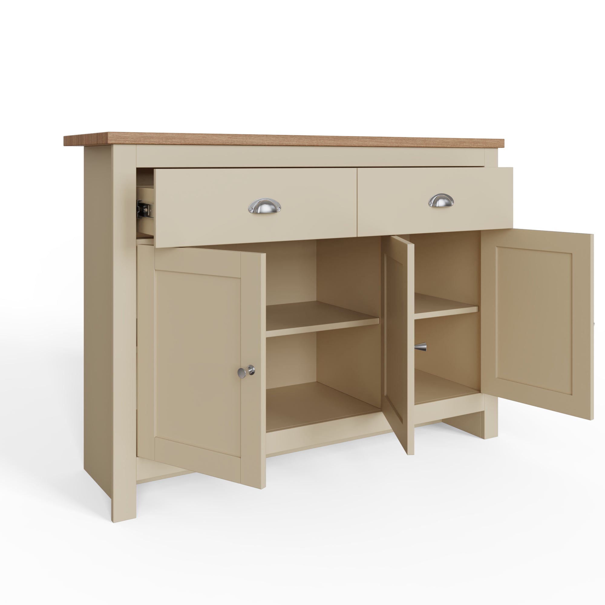 Lancaster Large Sideboard – Cream & Oak