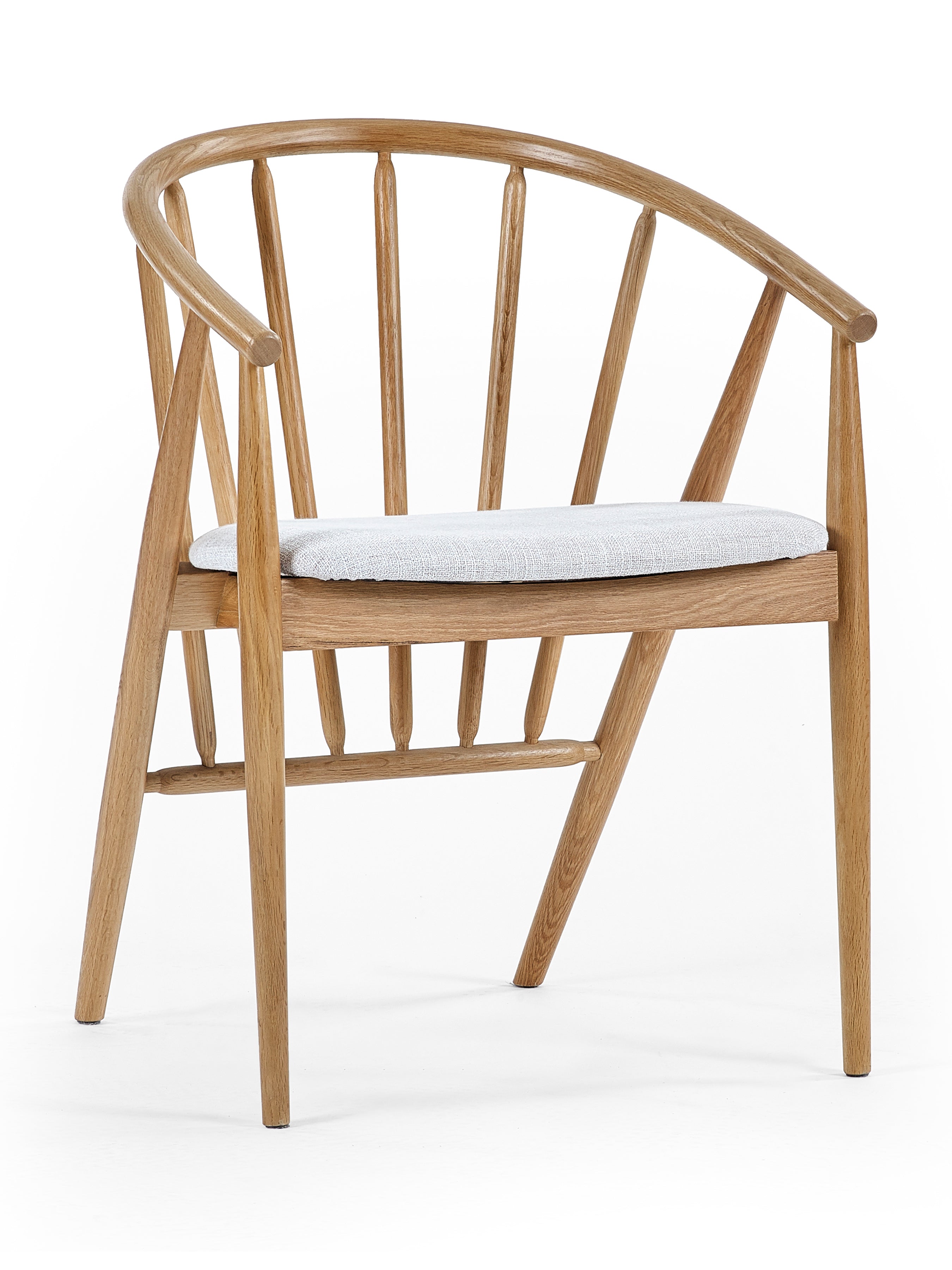 Rory Oak Curved Back Dining Chair – Julian Bowen, view 3