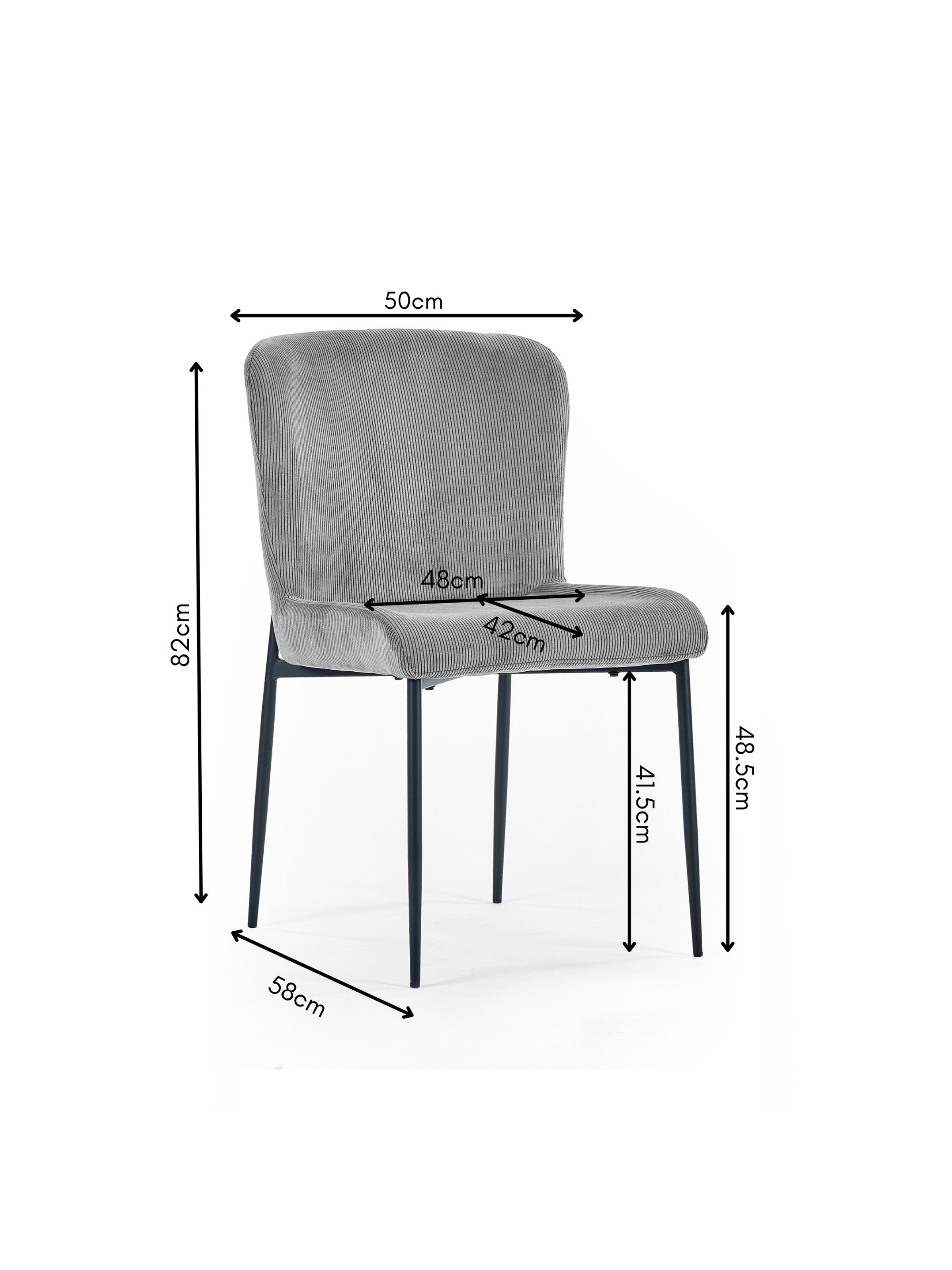 Leonie Dining Chairs - Grey (Set of 2) – Julian Bowen, view 8