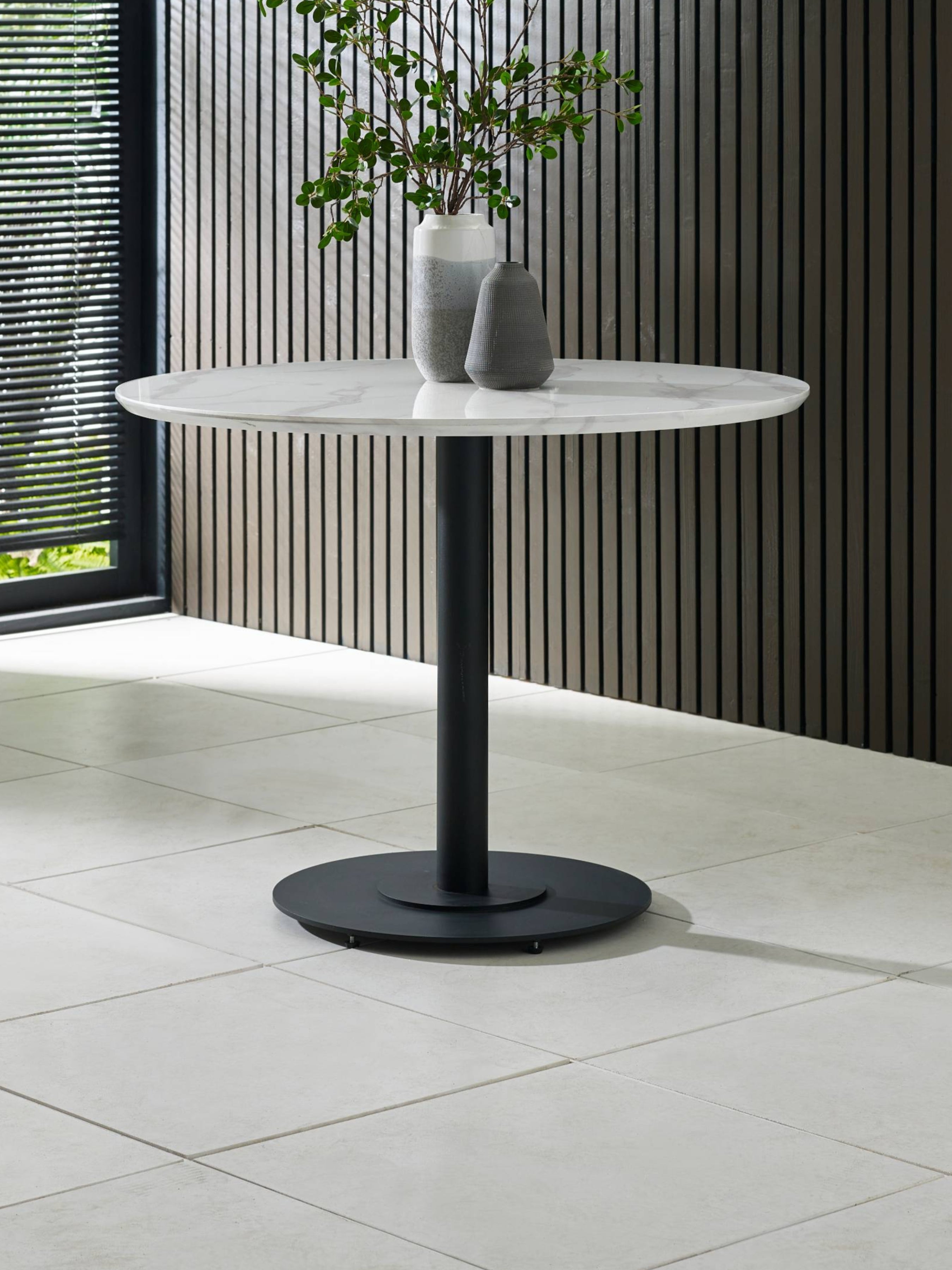 Luca 100cm Round Dining Table White – Julian Bowen, view 15