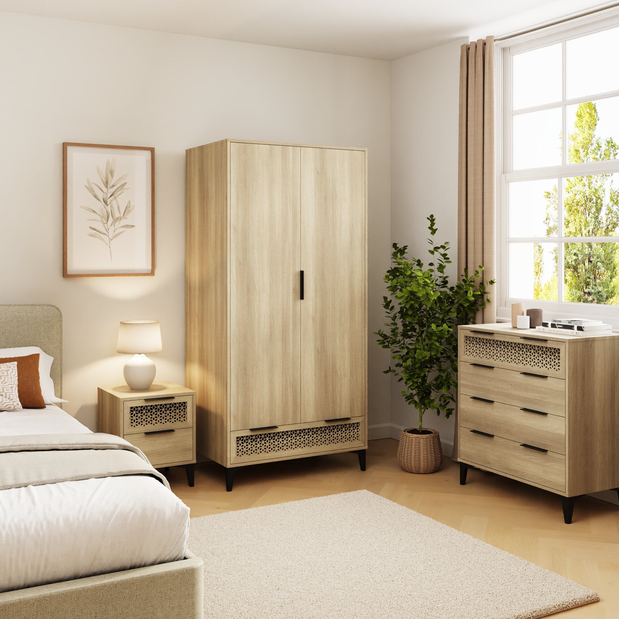 Ezra 4 Drawer Chest – Oak