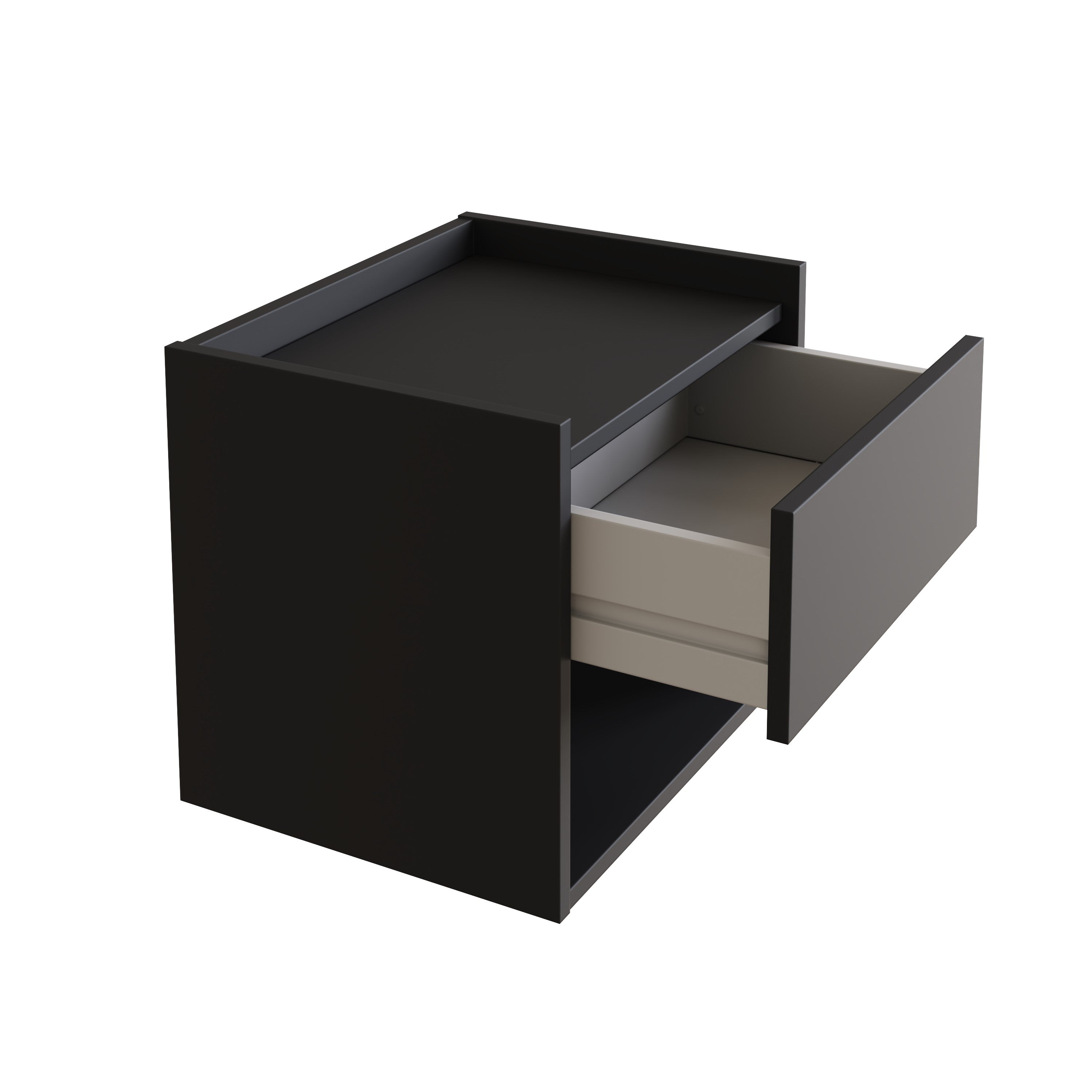 Harmony Wall Mounted Pair Of Bedside Tables Anthracite - GFW – GFW, view 3