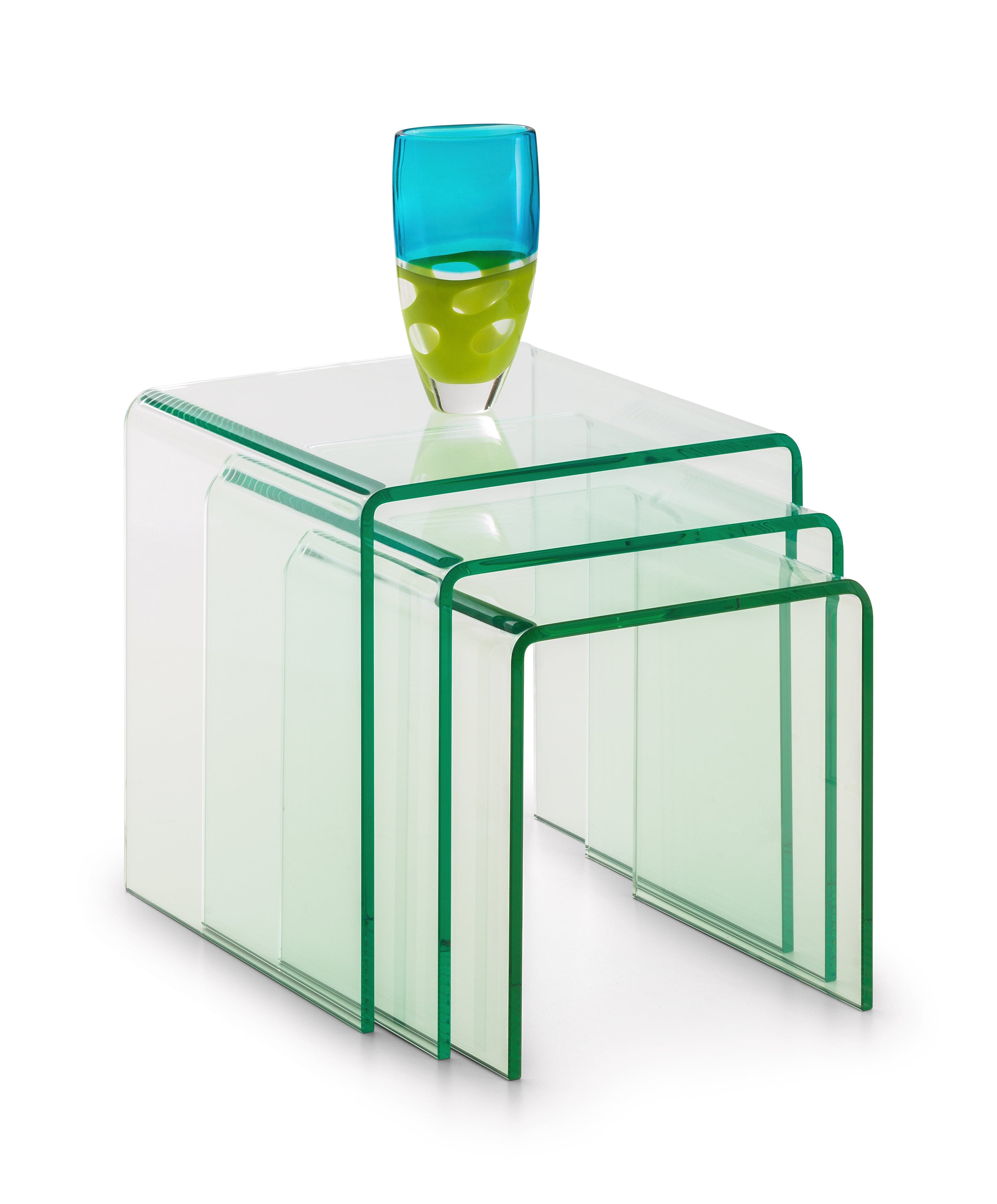 Amalfi Bent Glass Nest Of Tables – Julian Bowen