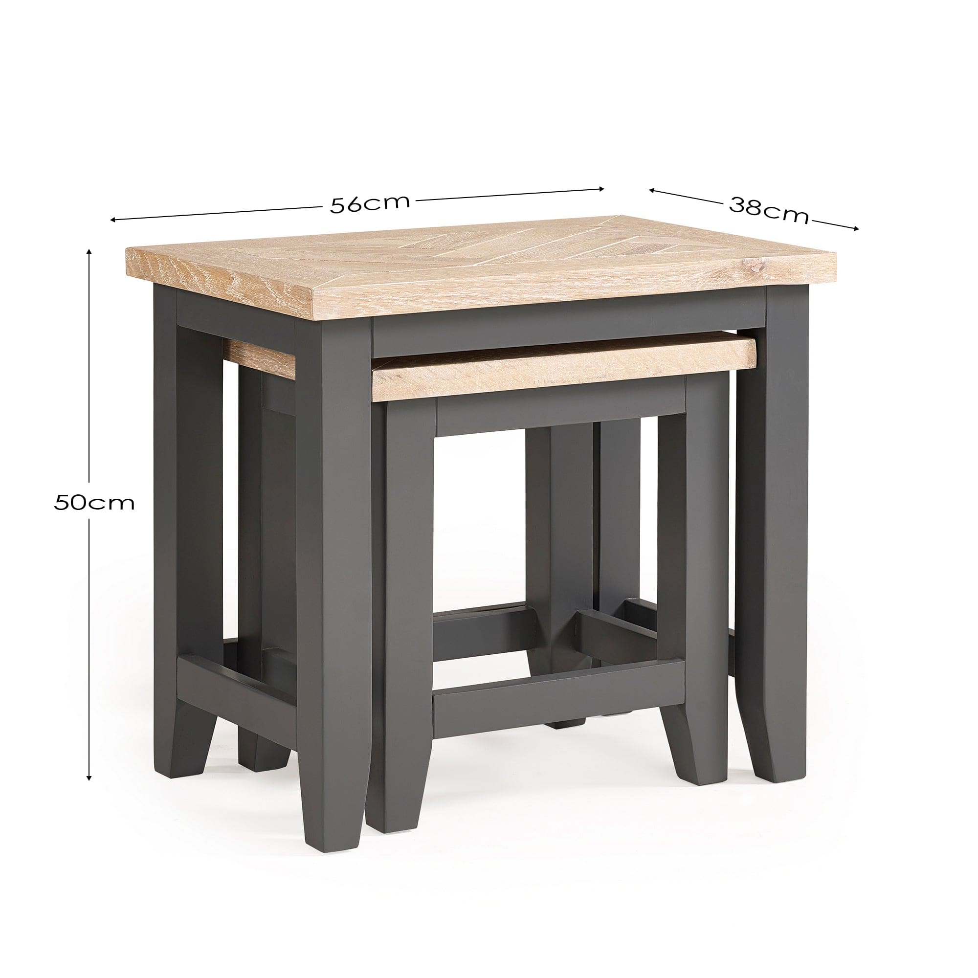 Bordeaux Nest Of Tables Dark Grey – Julian Bowen, view 9