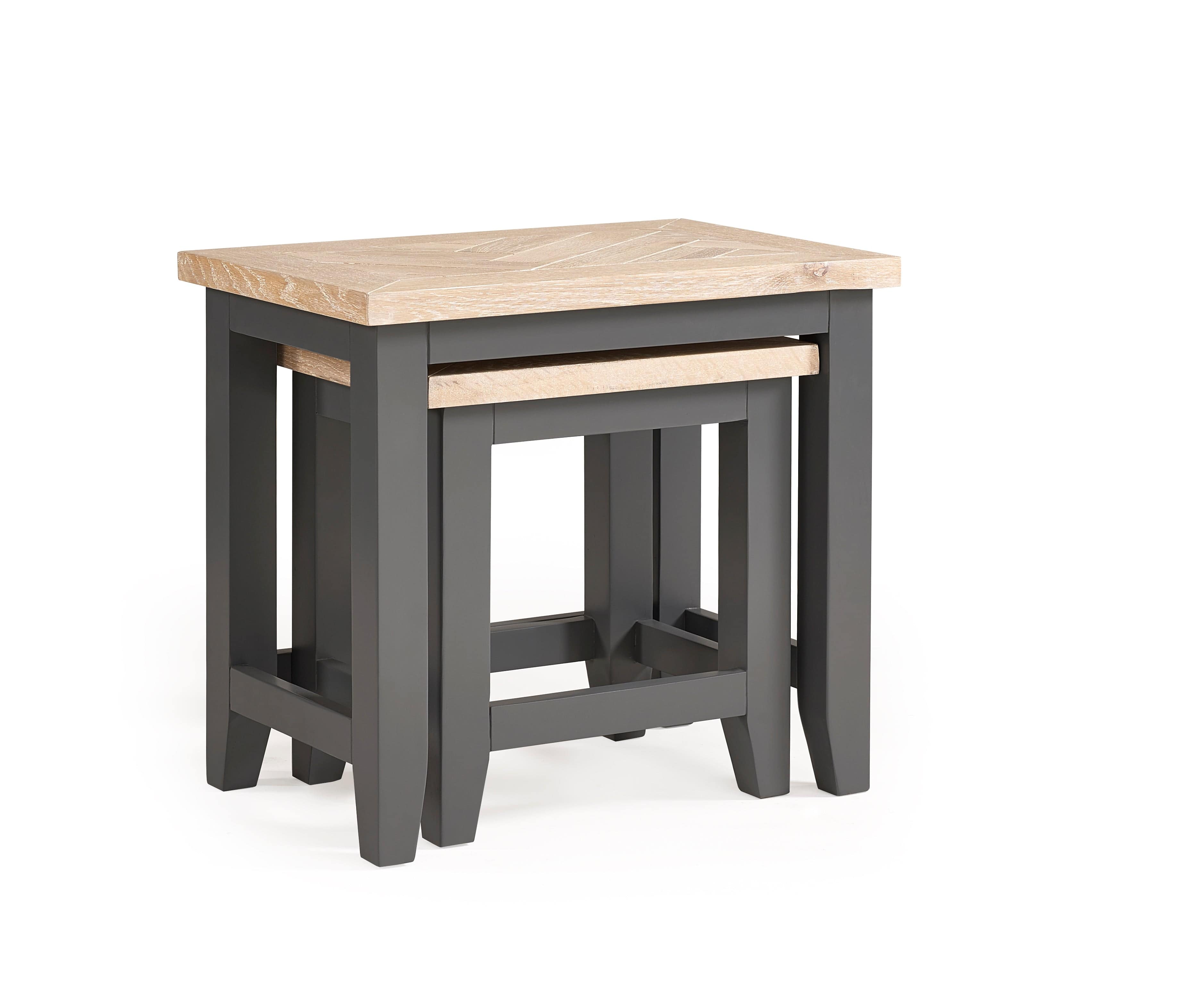 Bordeaux Nest Of Tables Dark Grey – Julian Bowen, view 3