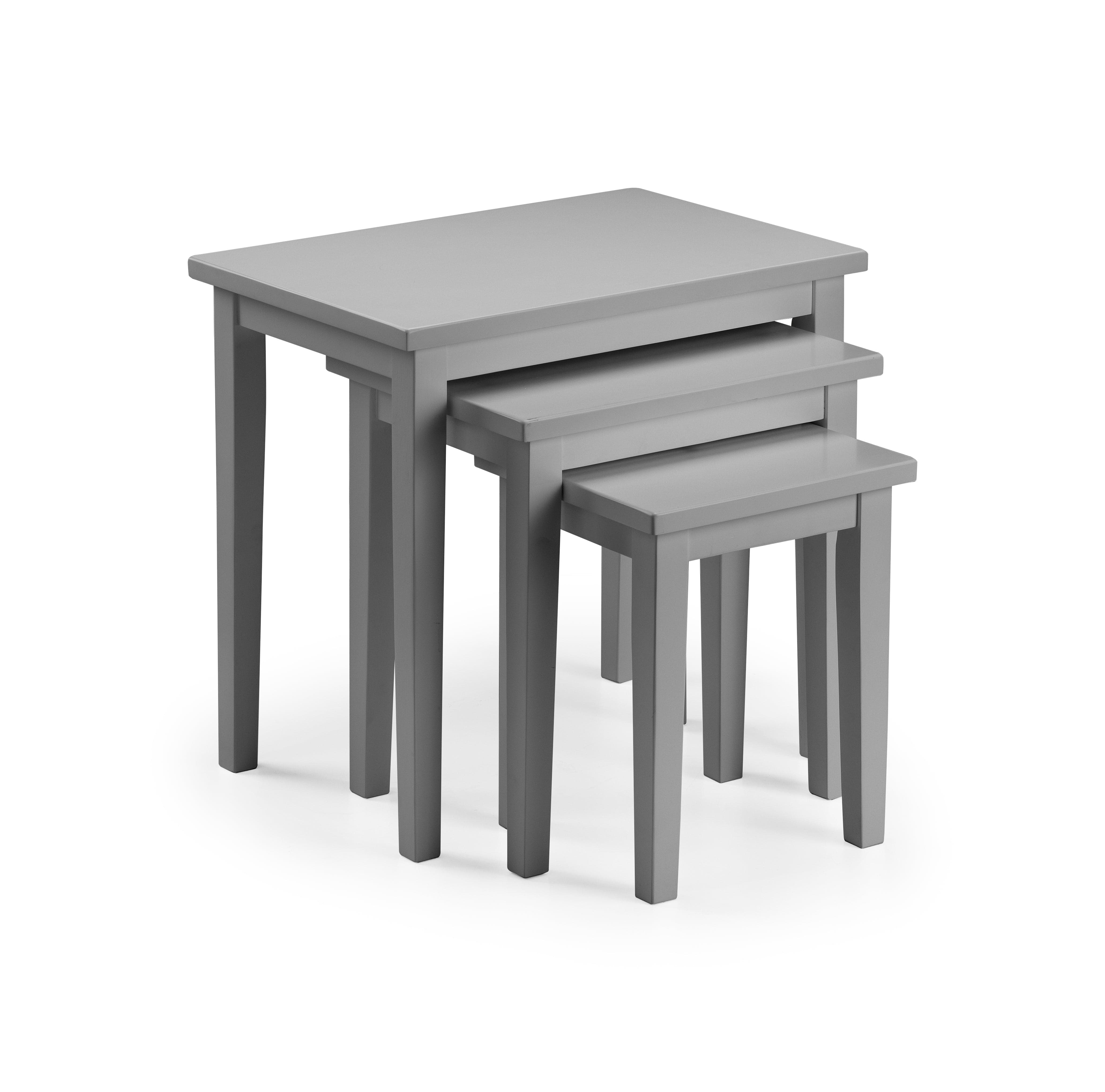 Cleo Nest Of Tables - Grey Finish – Julian Bowen, view 2