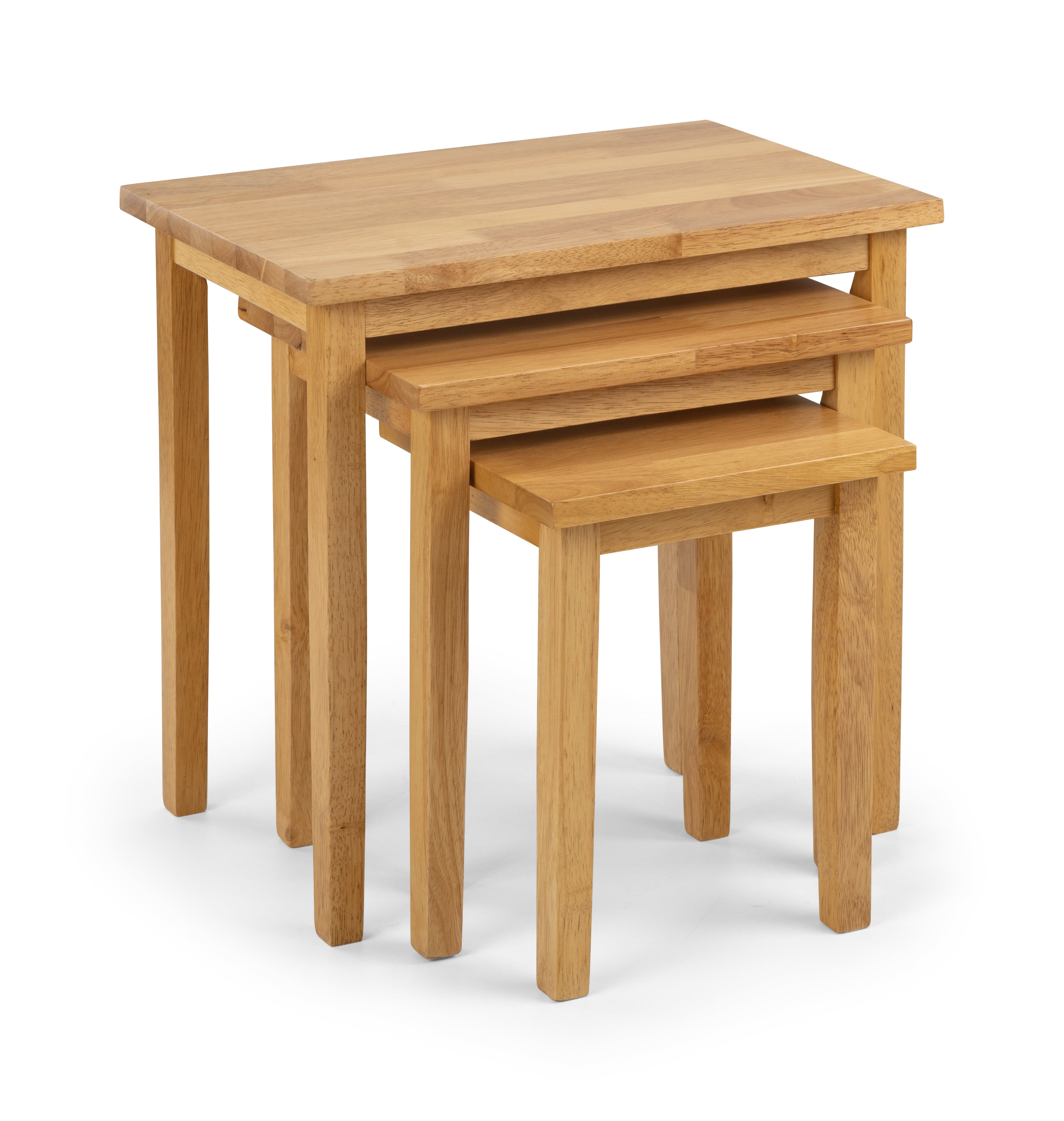 Cleo Nest Of Tables - Natural Oak Finish – Julian Bowen