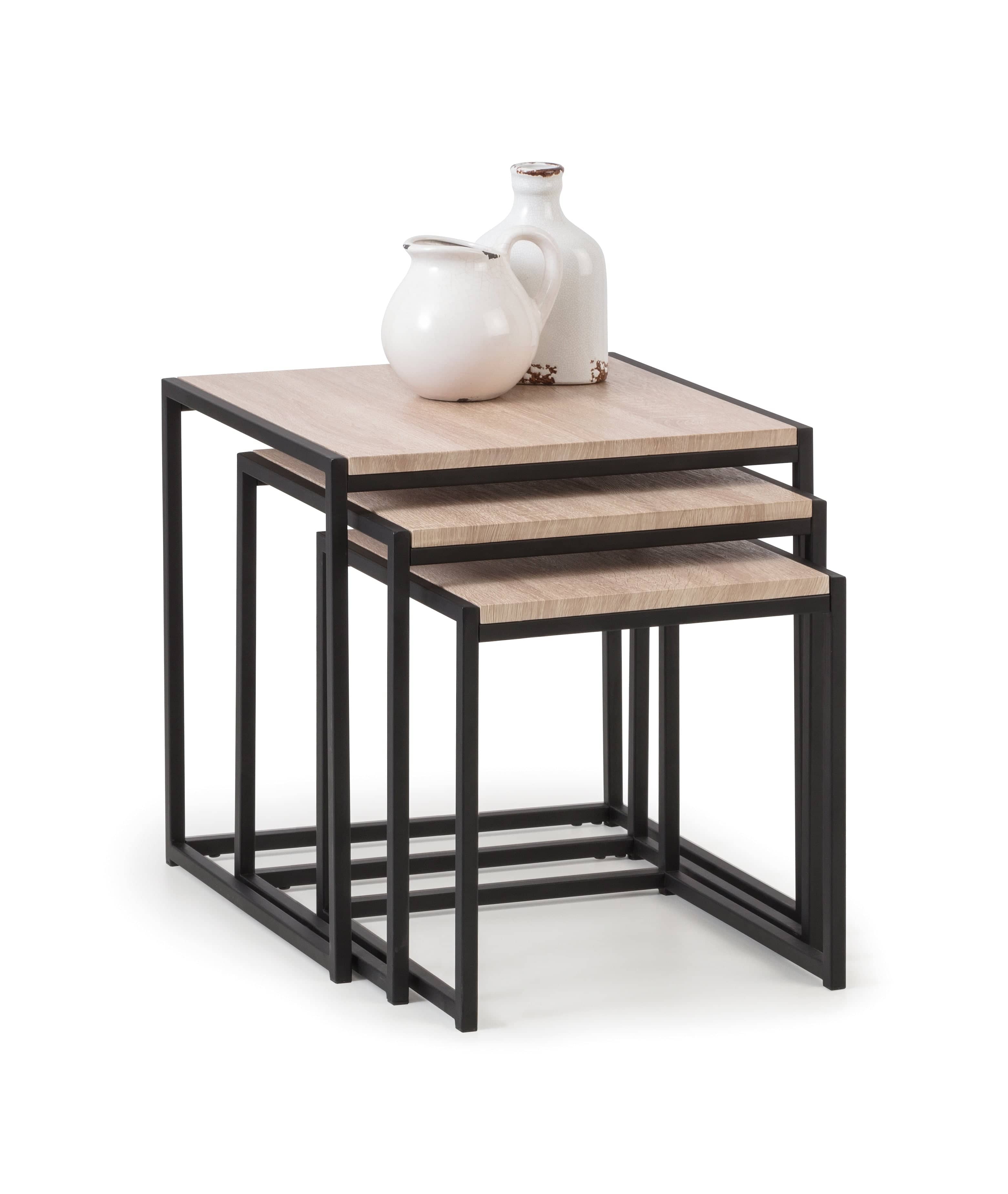 Tribeca Nest Of 3 Tables - Sonoma Oak – Julian Bowen, view 2