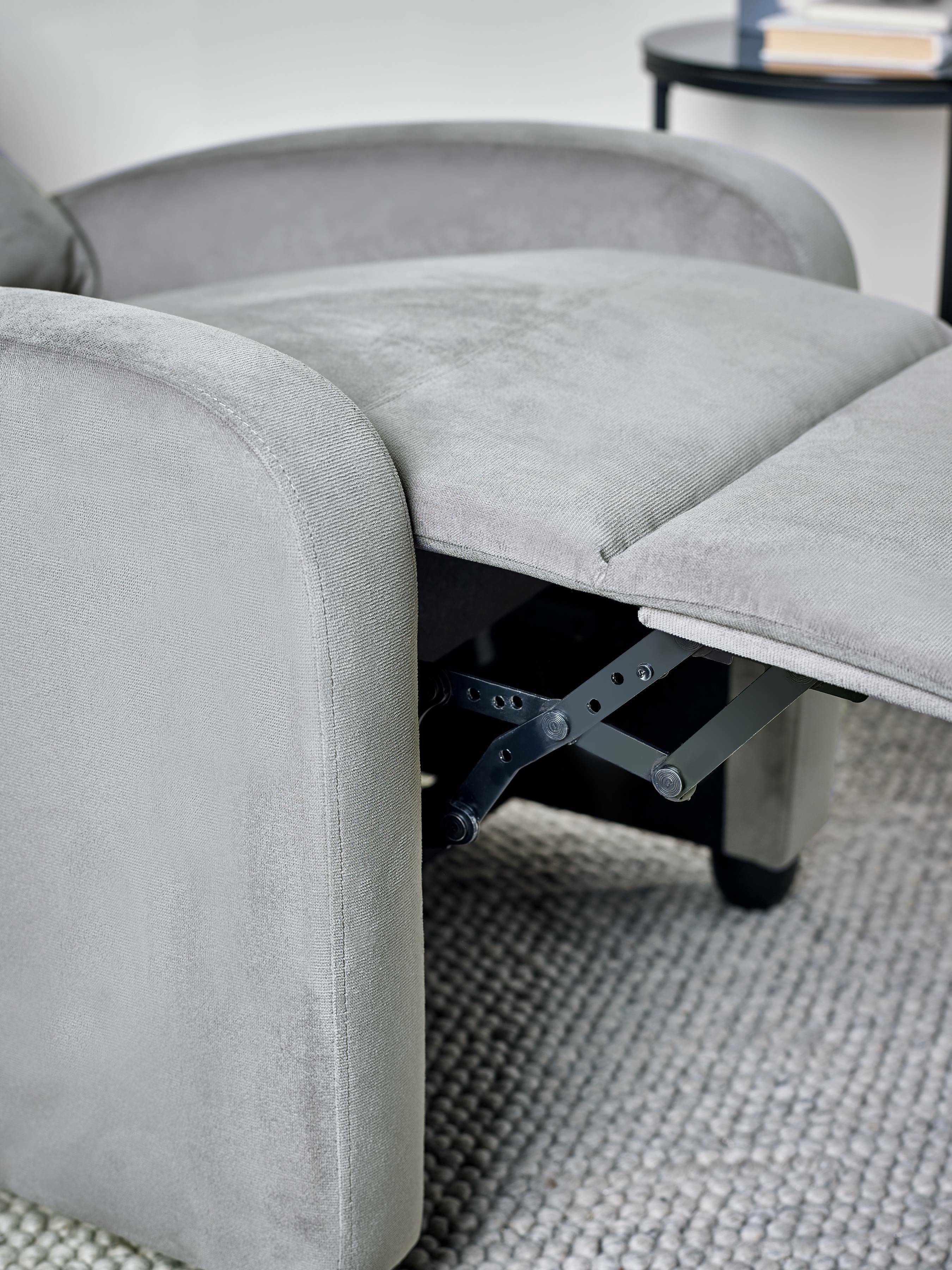 Vivo Grey Chenille Reclining Arm Chair – Julian Bowen, view 10