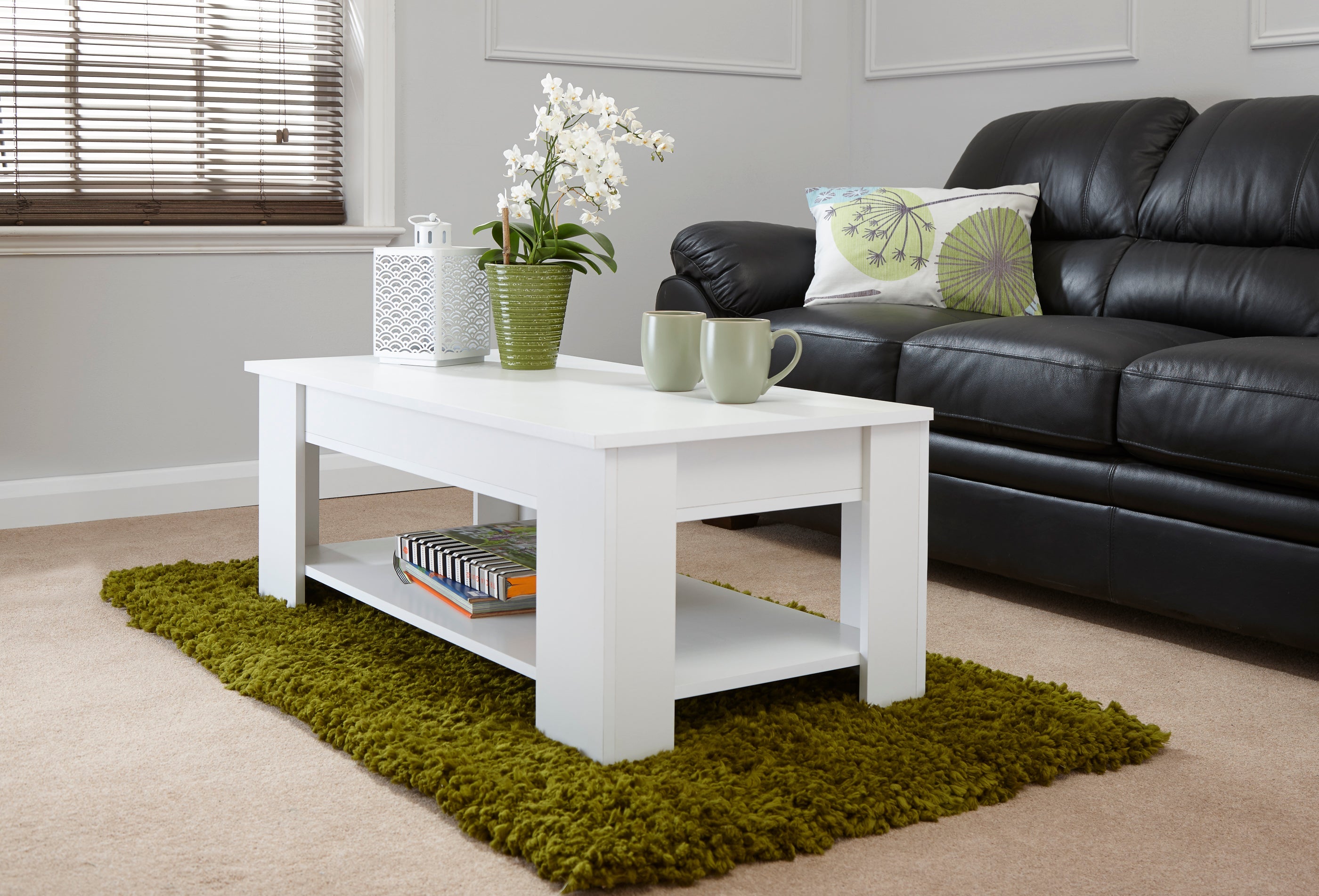 Lift Up Coffee Table – White