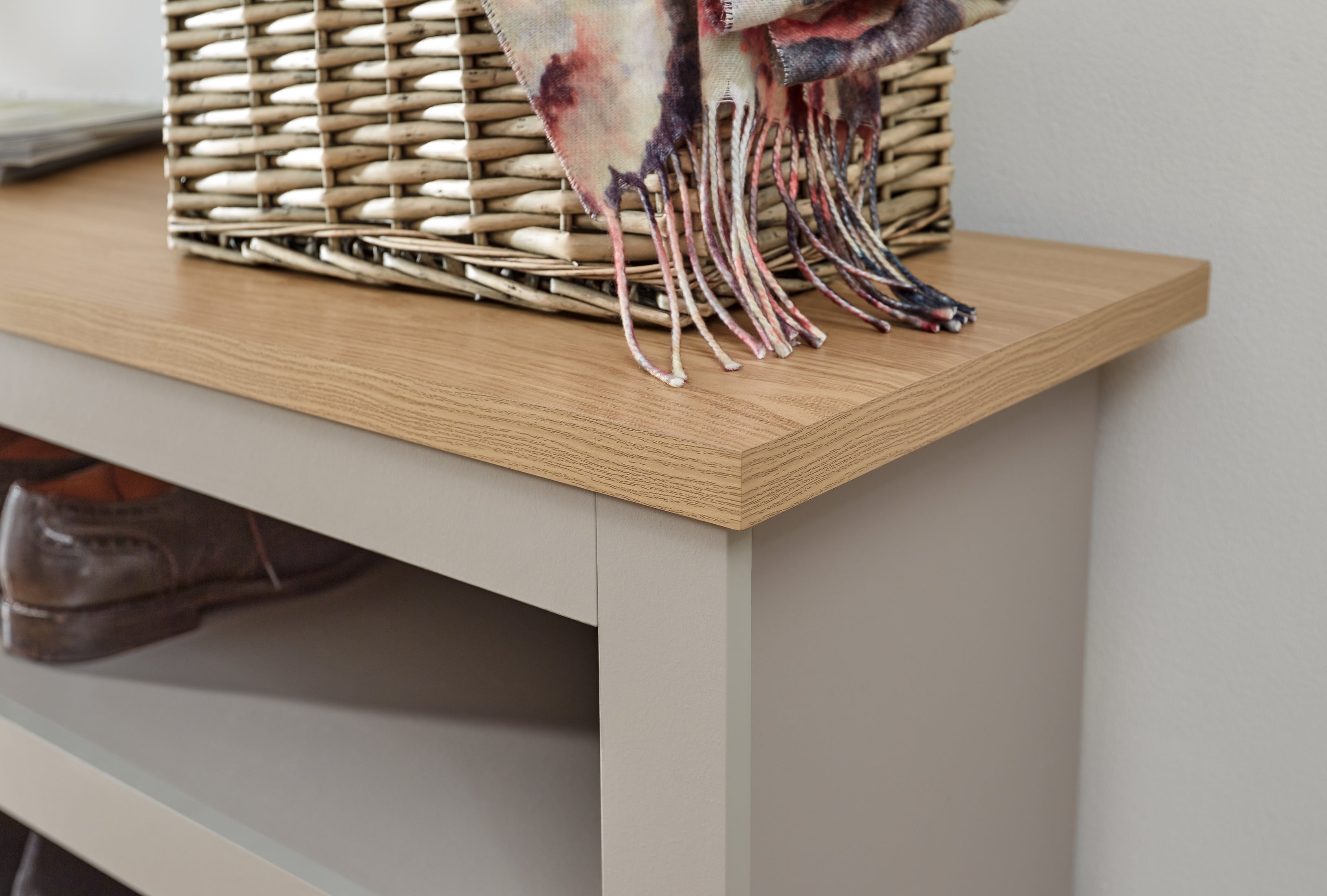 Lancaster Simple Shoe Bench Grey – GFW, view 4
