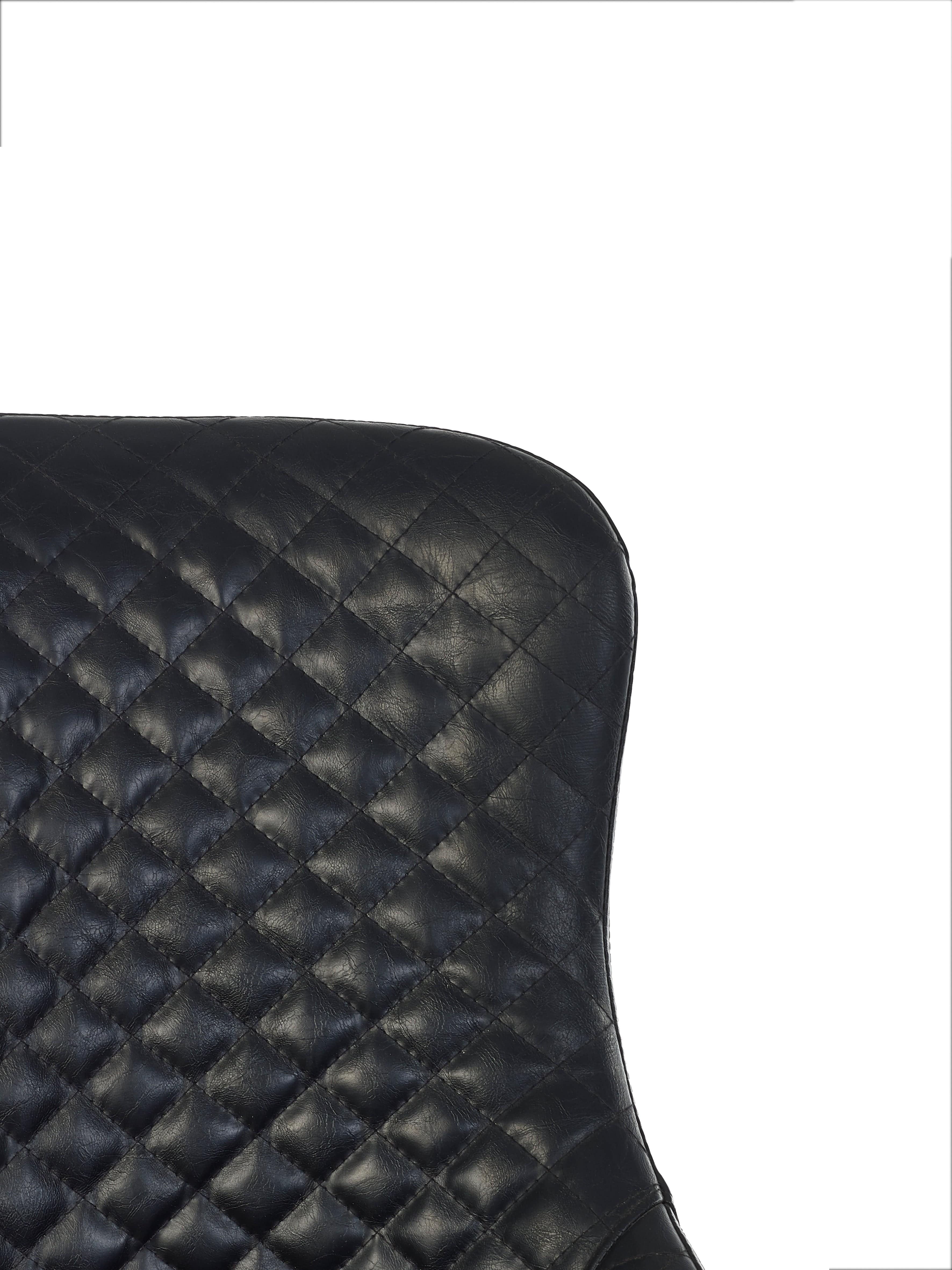 Luxe Office Chair In Black Faux Leather – Julian Bowen, view 5