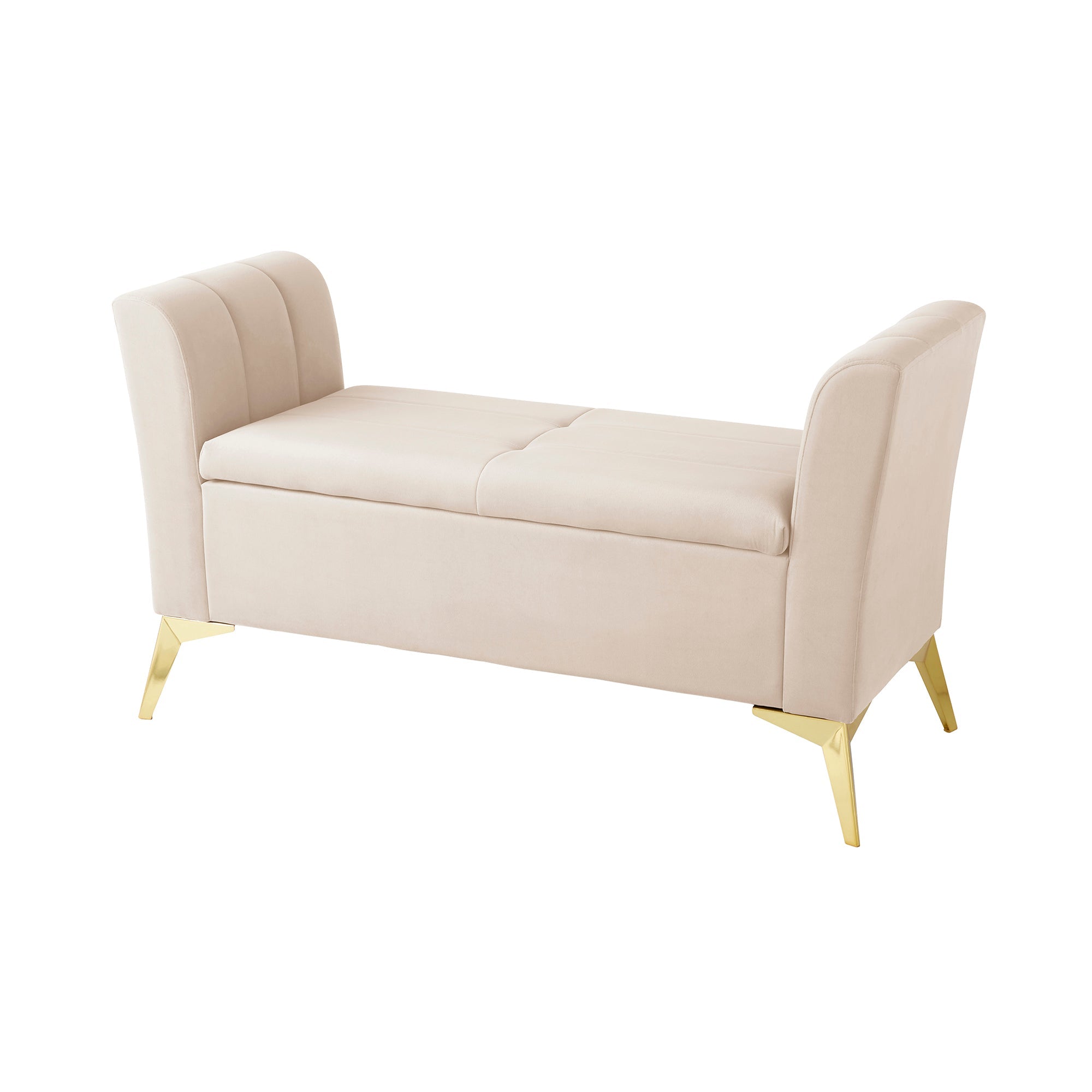 Pettine Ottoman Storage Bench Natural – GFW, view 4