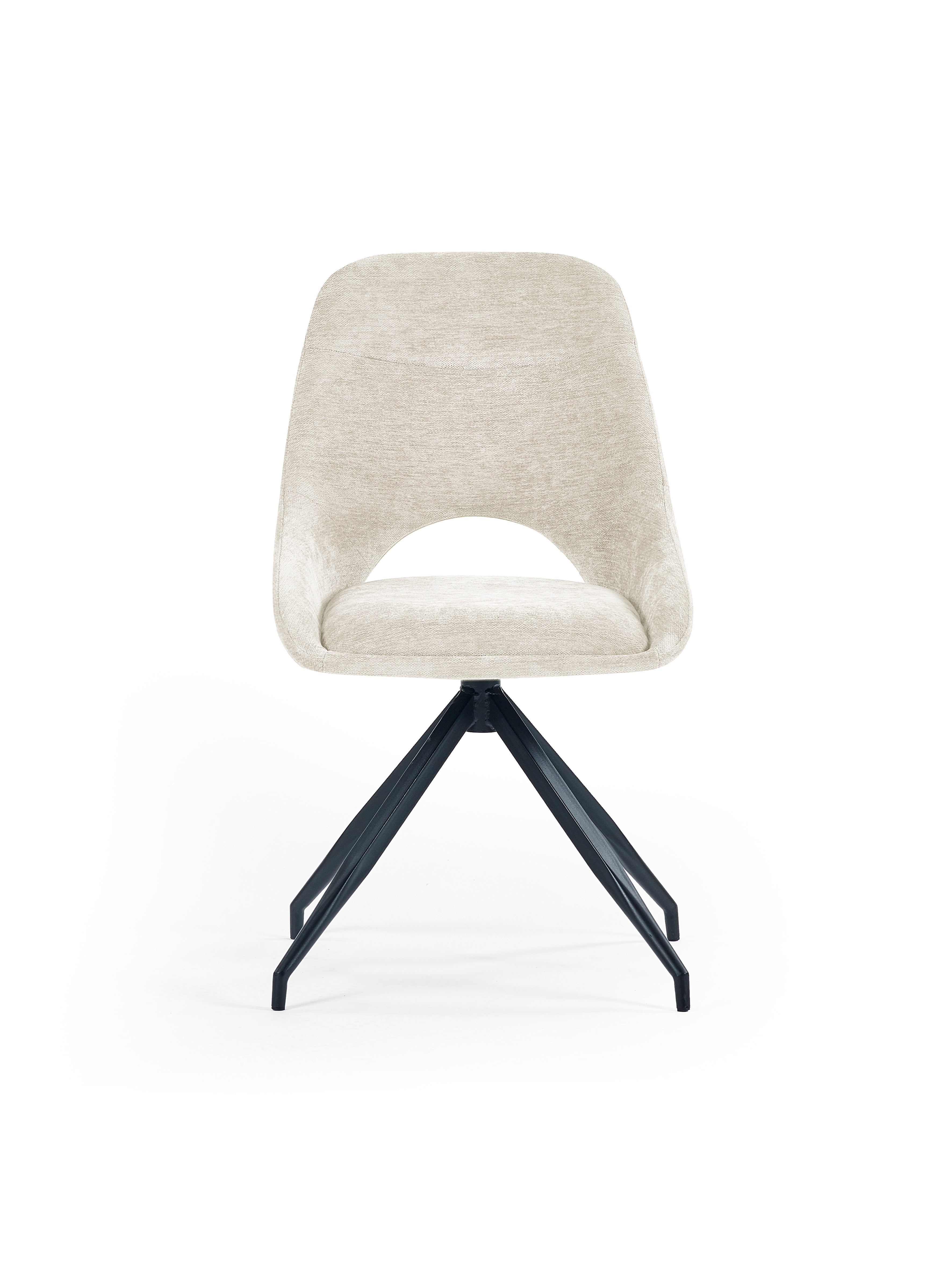 Jonah Cream Chenille Upholstered Dining Chairs (Set of 2) – Julian Bowen, view 4