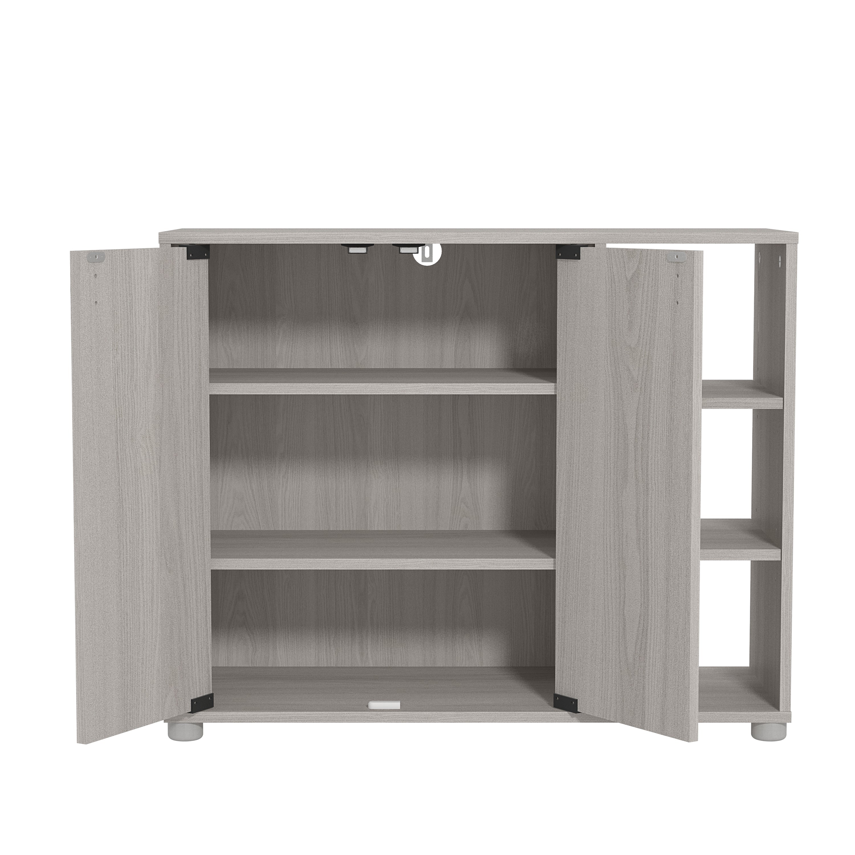 Bideford Shoe Cabinet Warm Grey Oak – GFW, view 6