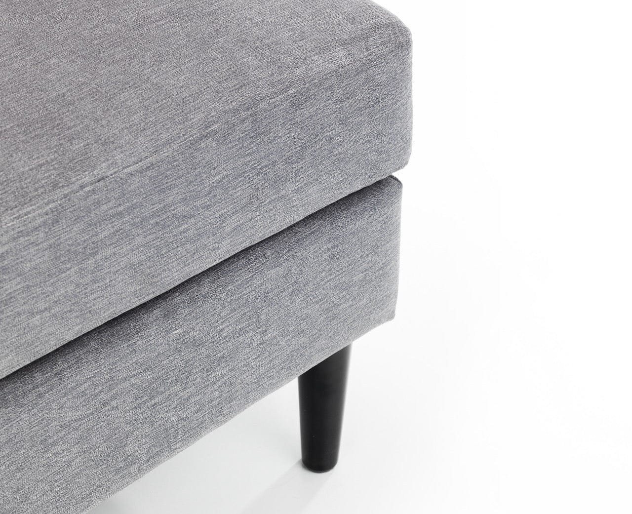 Julian Bowen Ottoman Hayward Ottoman - Dark Grey Chenille Fabric Bed Kings