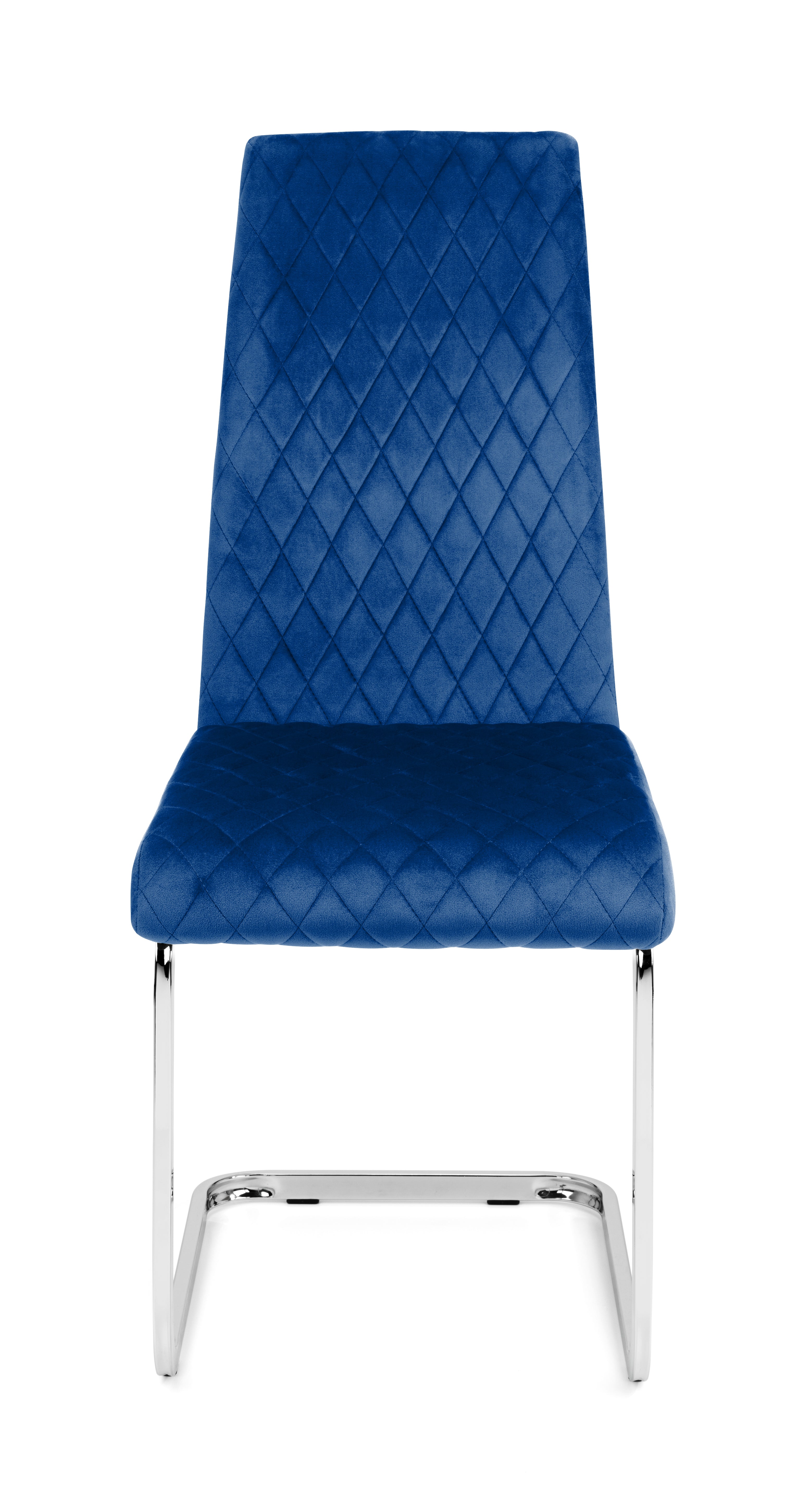 Calabria Velvet Cantilever Chairs - Blue (Set Of 4) – Julian Bowen, view 4