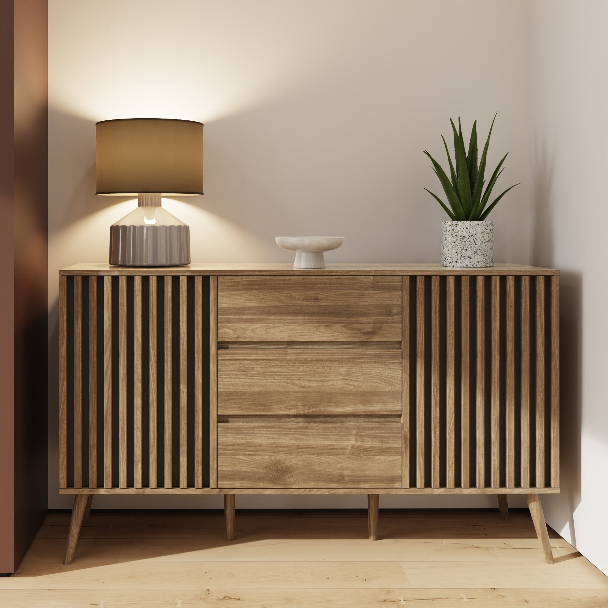 Rowan Large Sideboard Oak – GFW, view 4