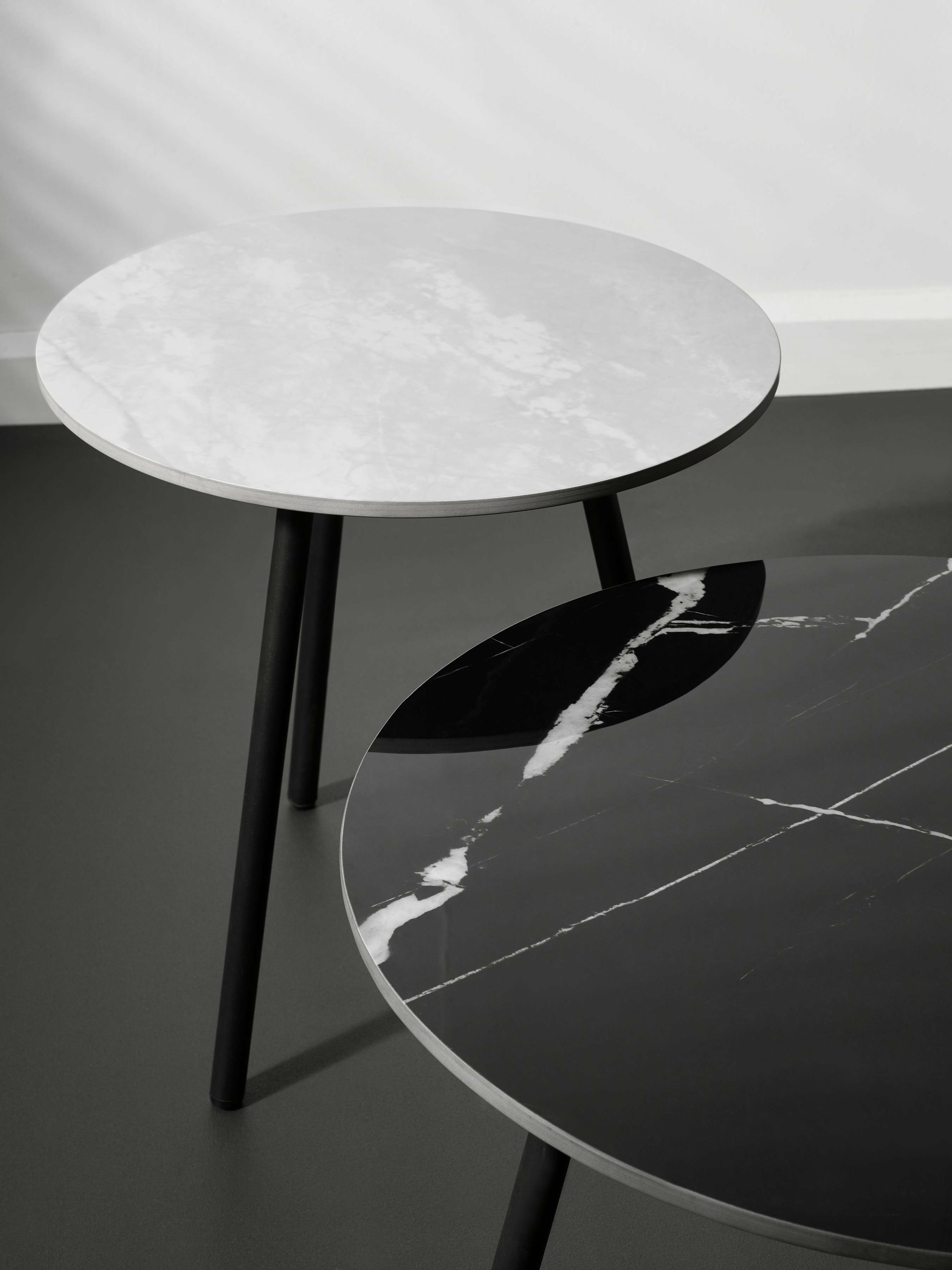 Casper Set of Side Tables Grey and Black – Julian Bowen, view 5