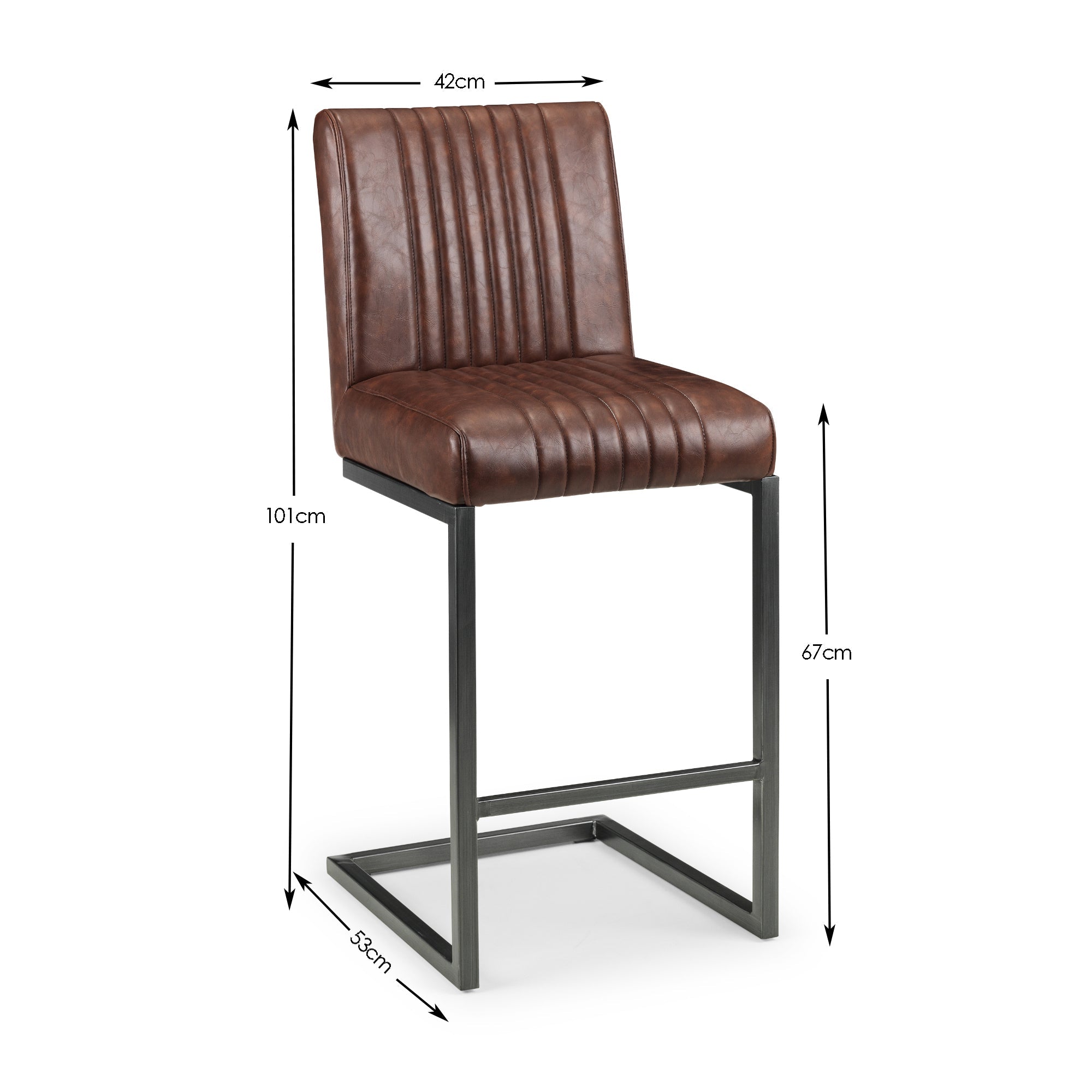Brooklyn Dark Oak Bar Table And 2 Brooklyn Brown Bar Stools