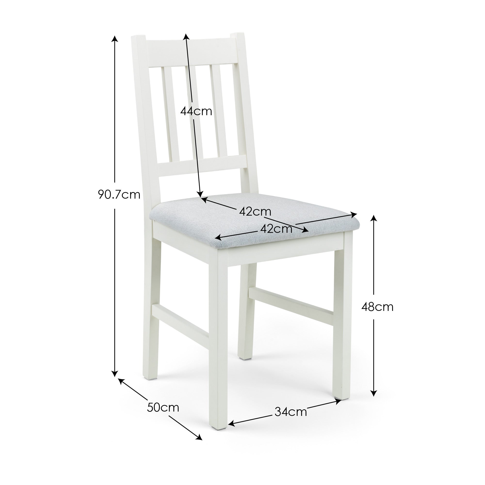 Coxmoor Ivory and Oak Square Table and 2 Ivory Coxmoor Chairs