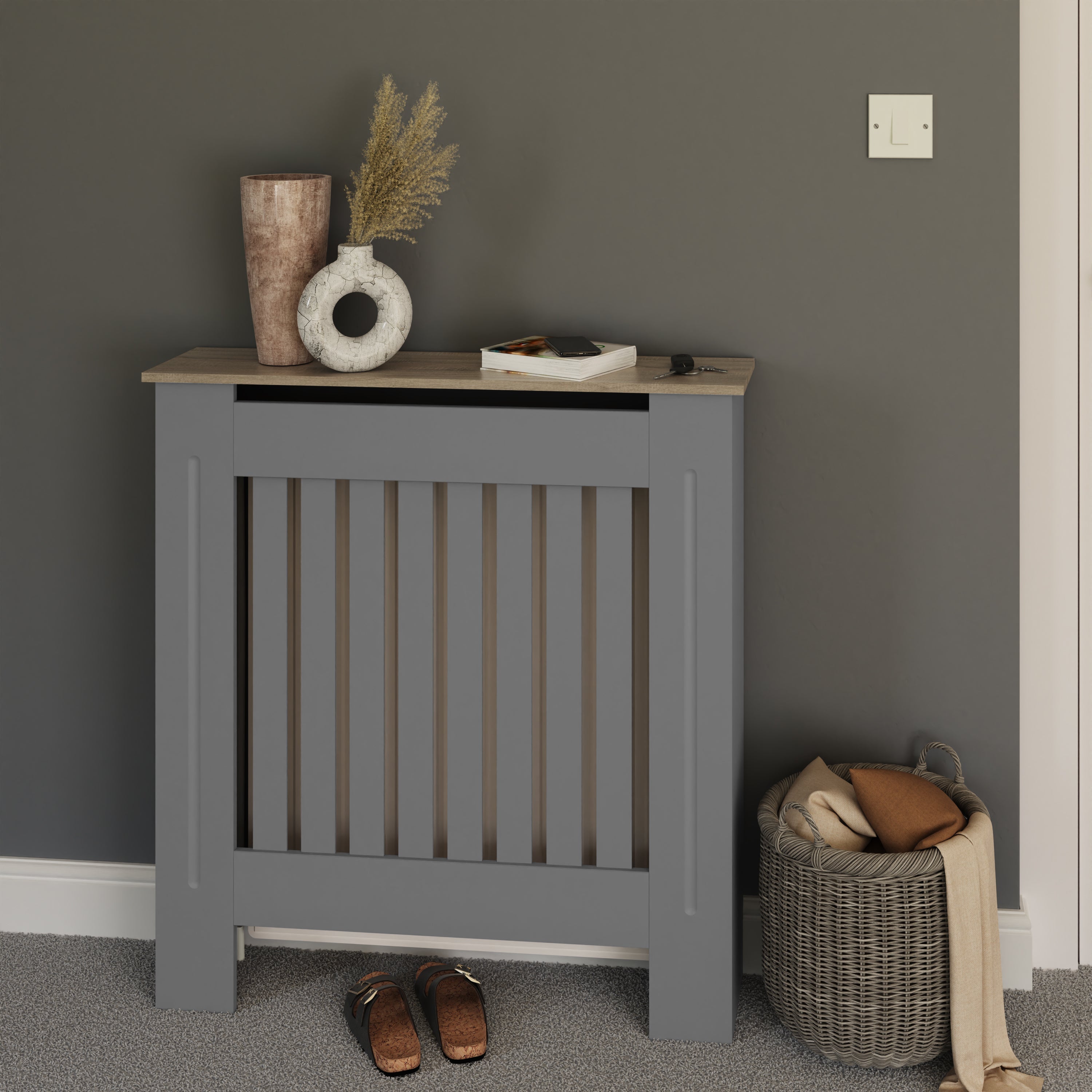 Longslow Radiator Cover Small Grey – GFW, view 2