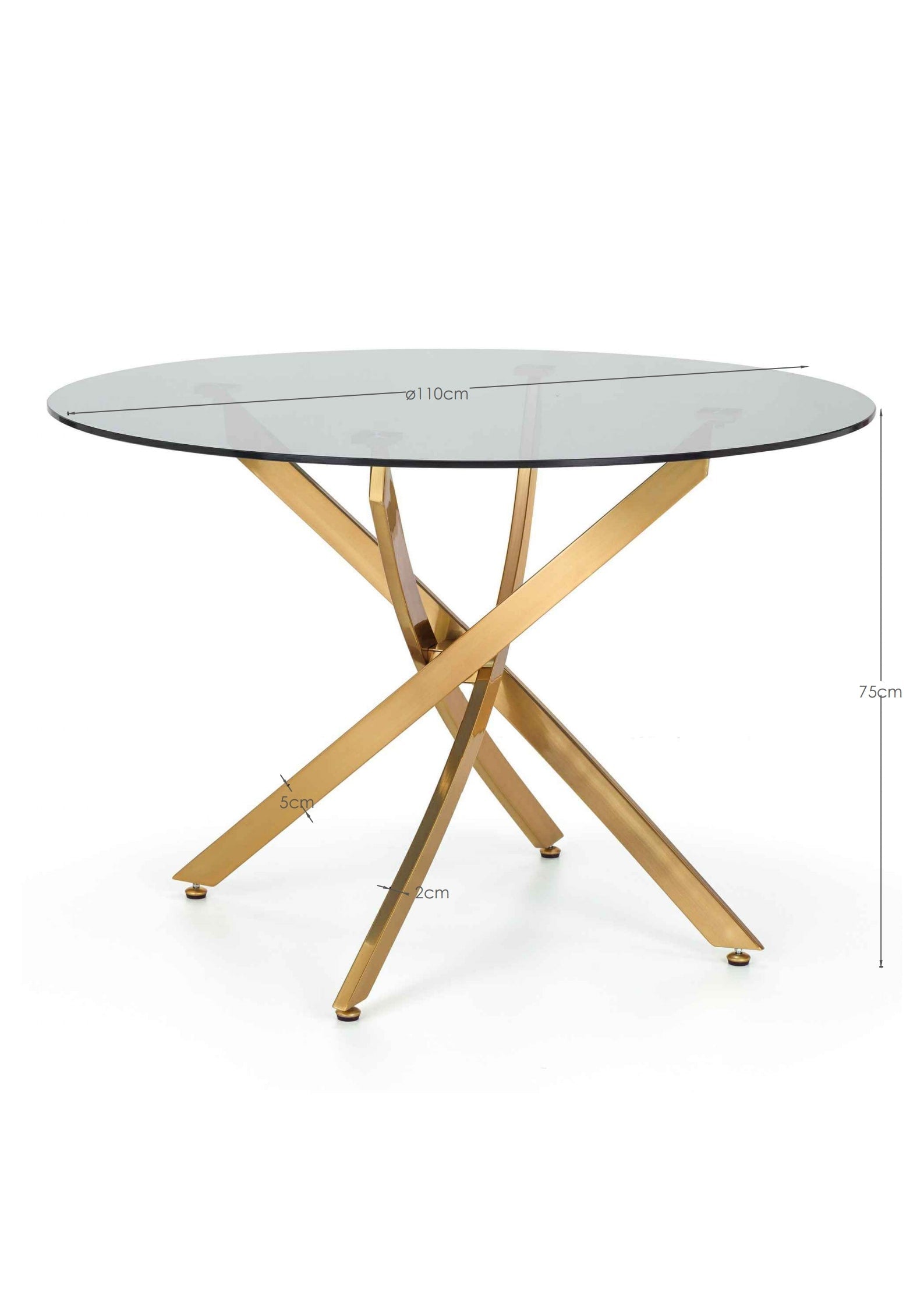 Montero Round Table and 4 Green Hadid Chairs