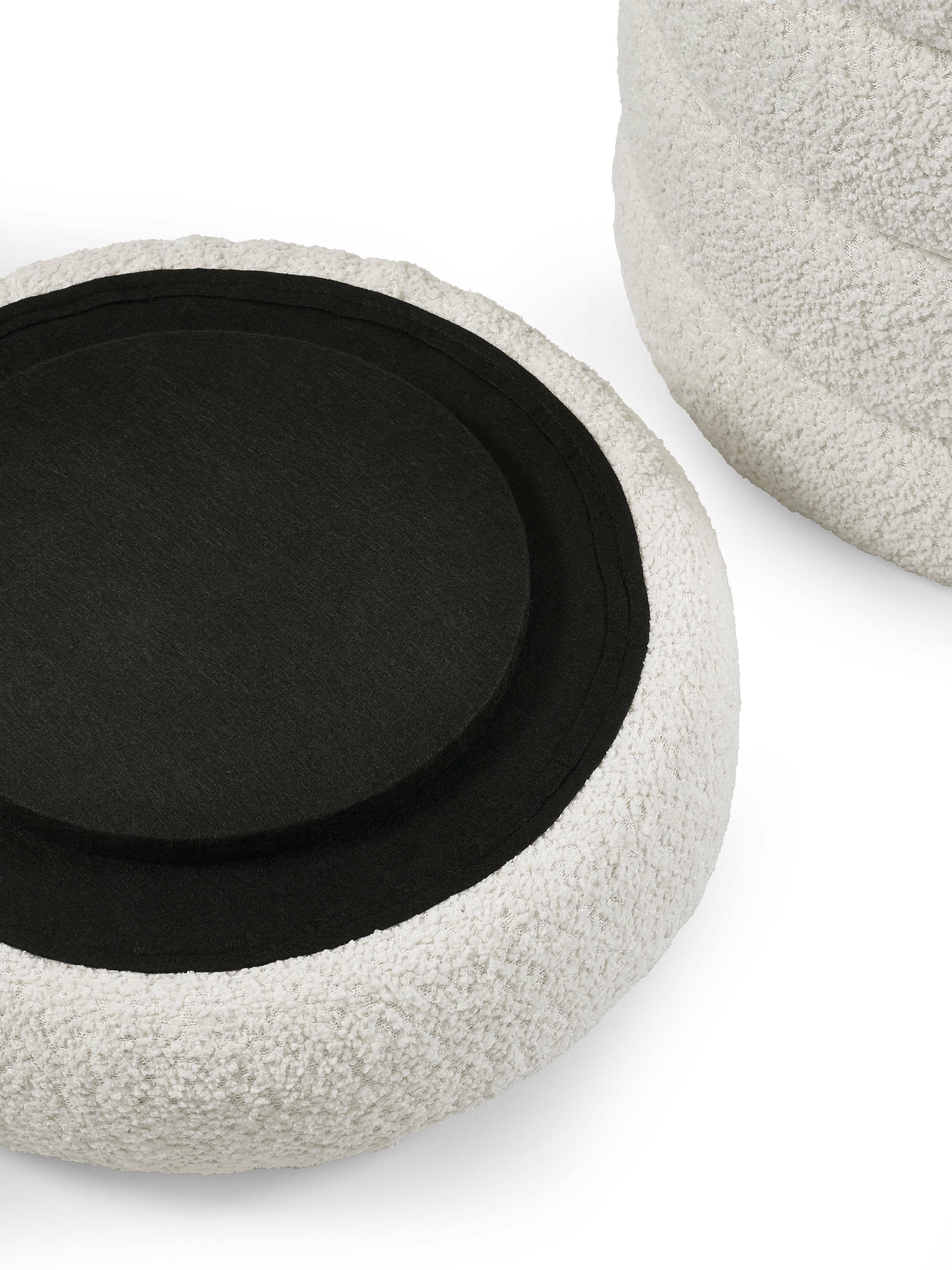 Hailey Ivory Boucle Upholstered 40cm Storage Stool – Julian Bowen, view 9