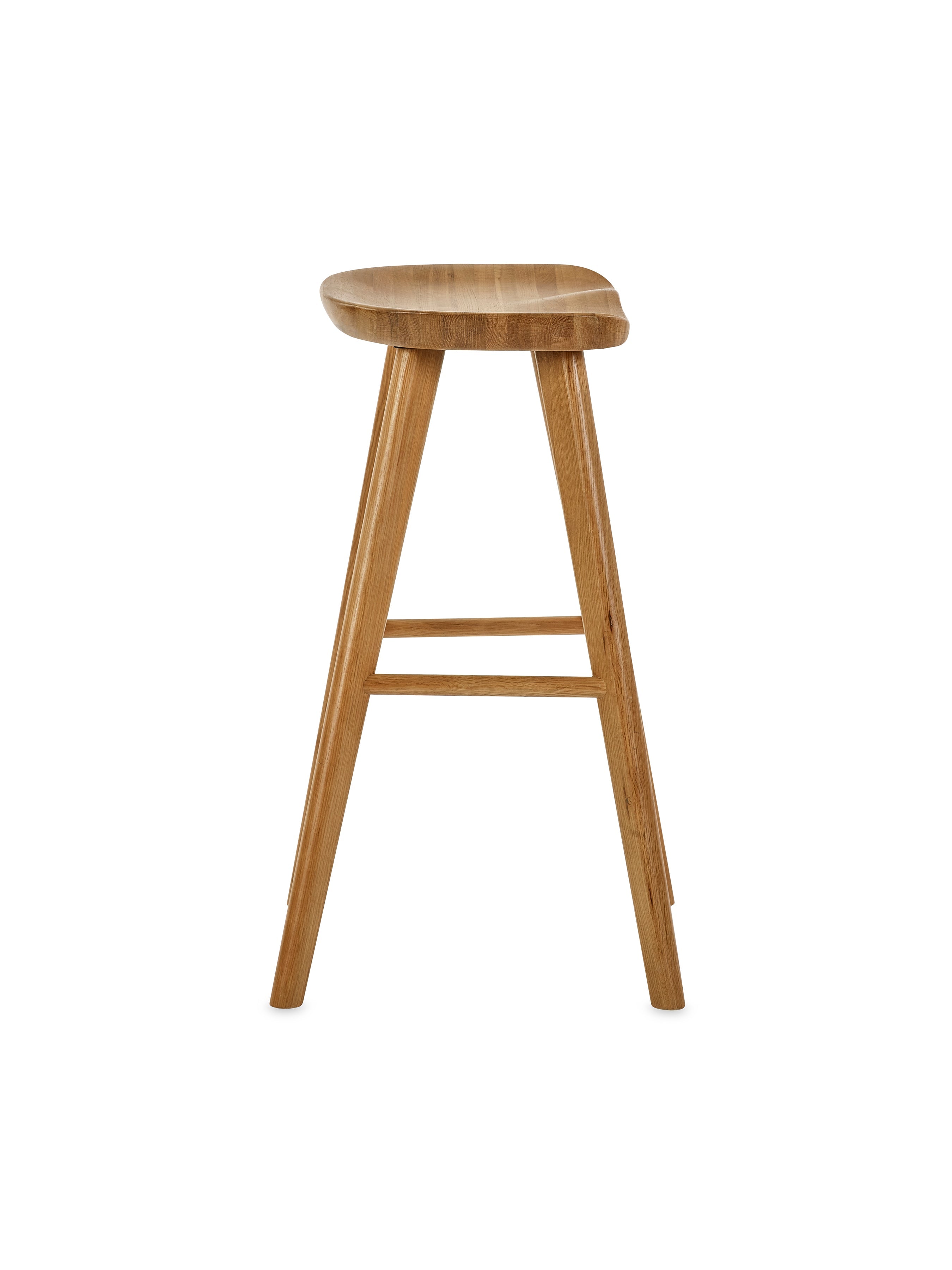Mulu Natural Solid Oak Bar Stool – Julian Bowen, view 4