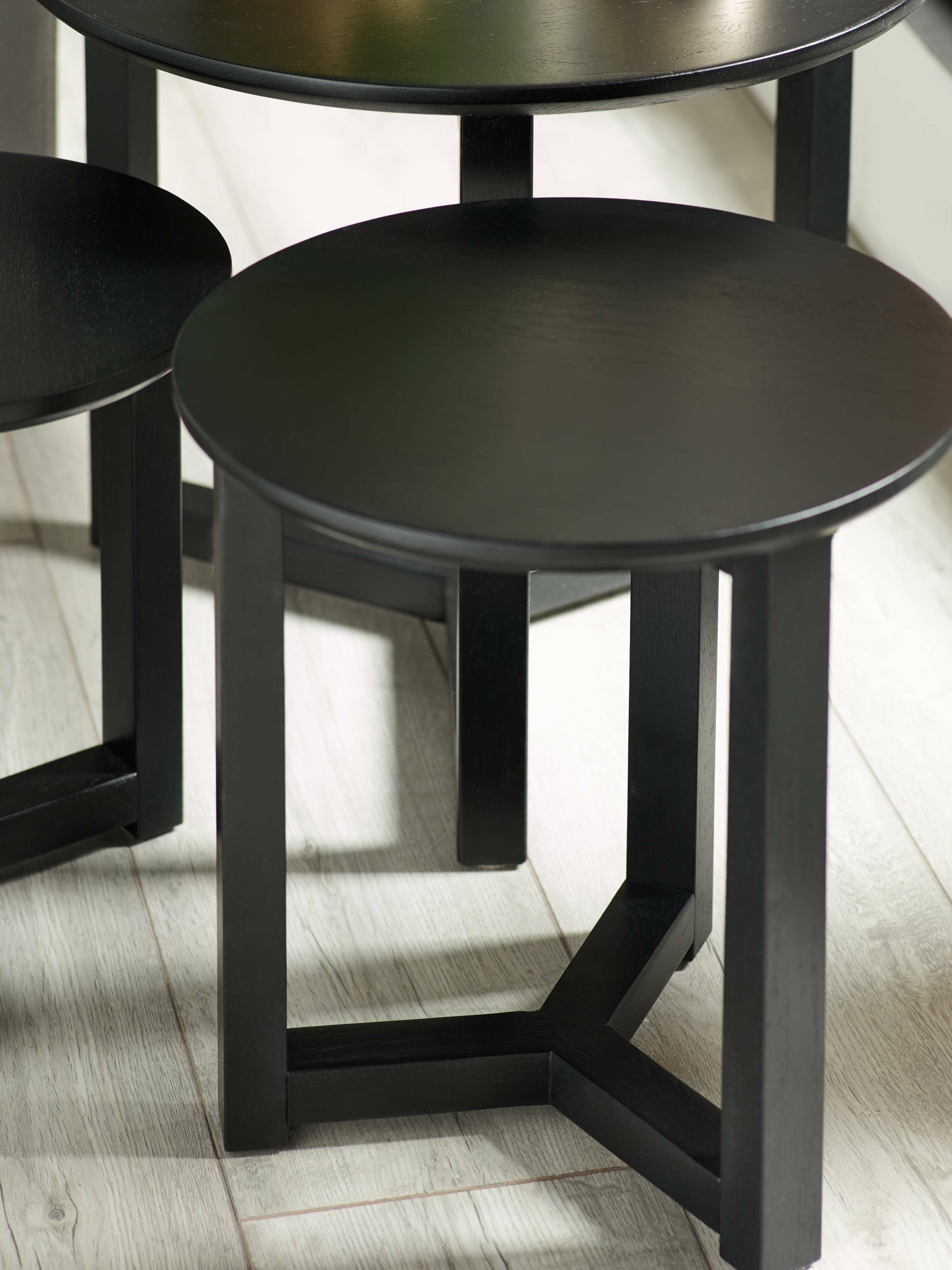 Nidri Black Nest Of 3 Tables – Julian Bowen, view 6