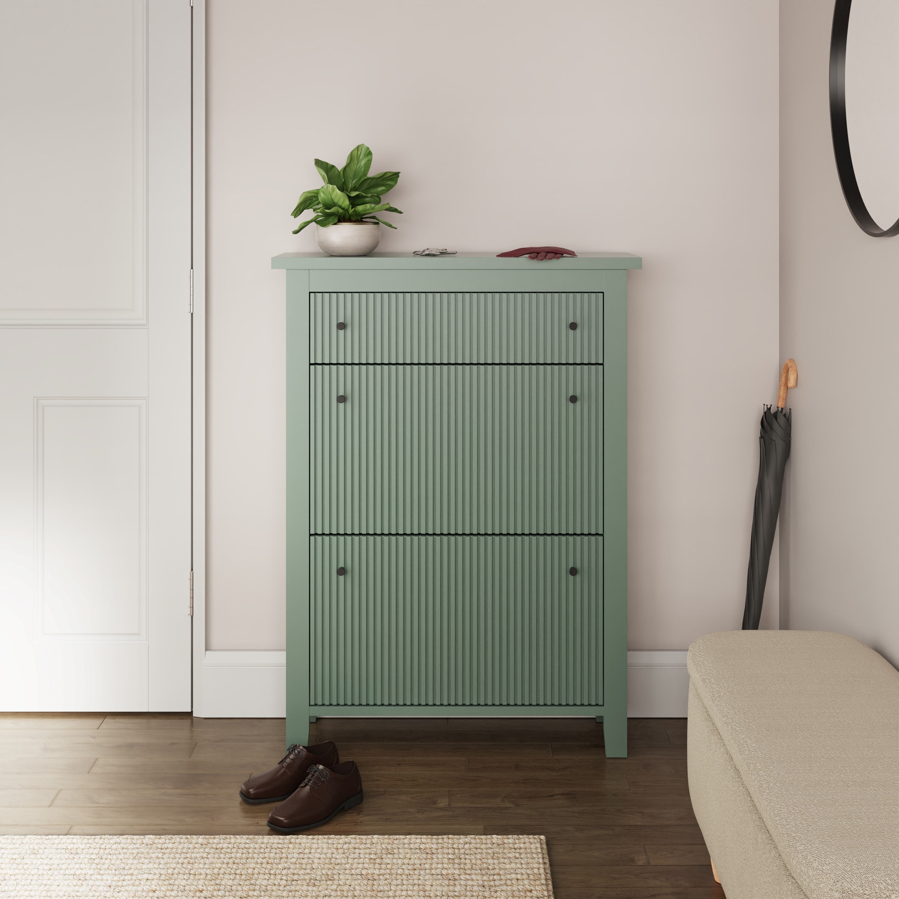 Garrucha Deluxe Shoe Cabinet – Dowager Green
