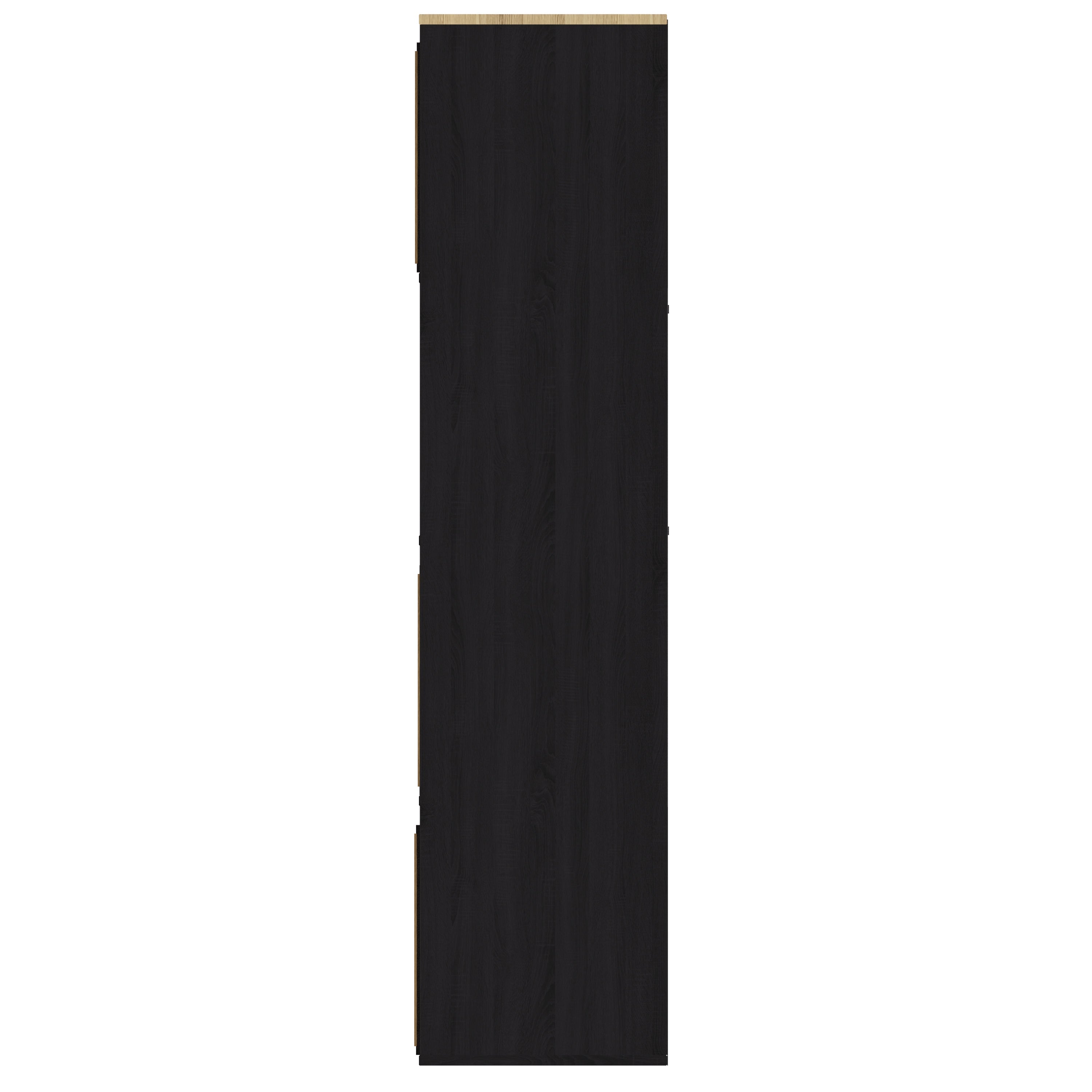 Kube 2X4 Storage Kube Black/Medium Oak – GFW, view 4