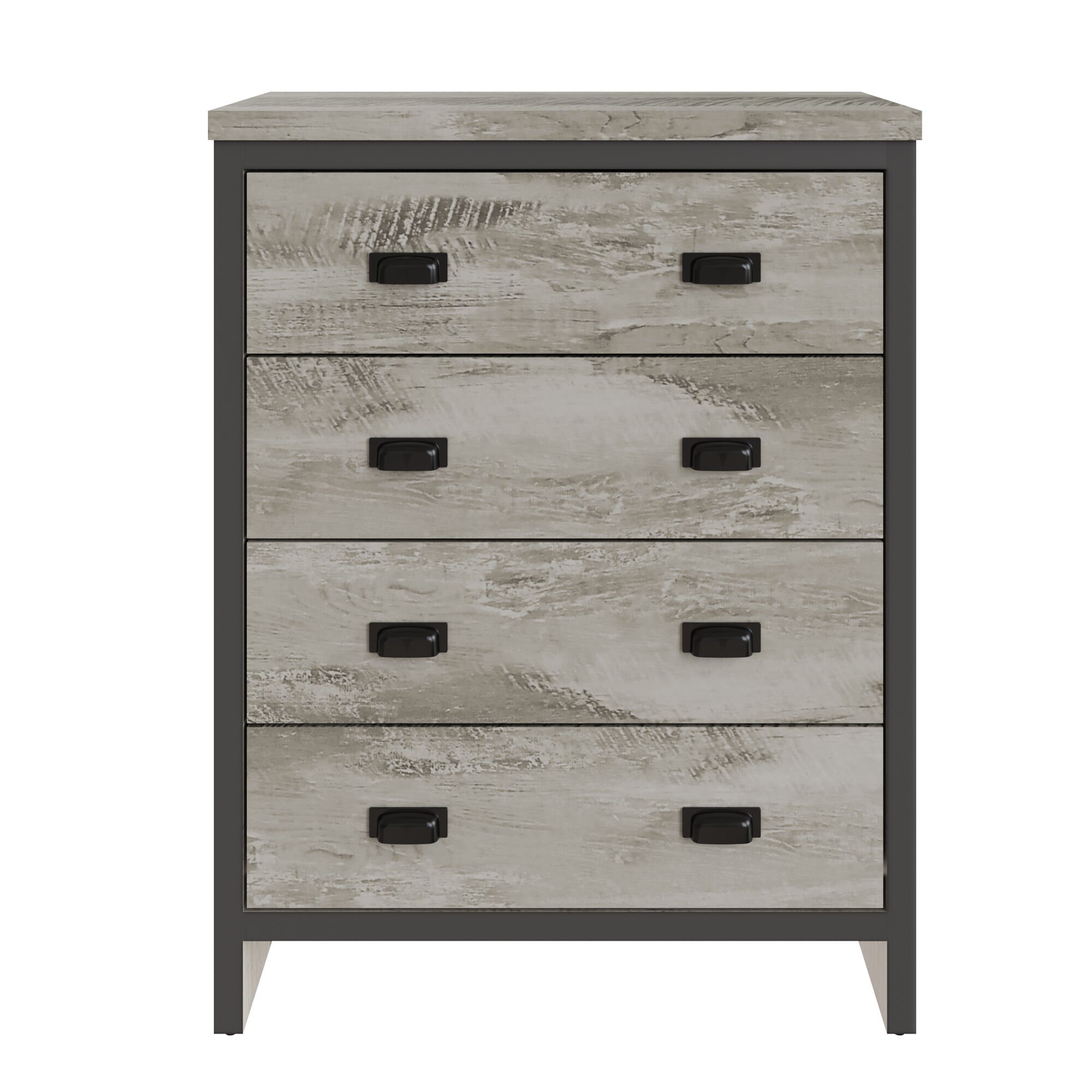 Boston 4 Drawer Chest Grey – GFW, view 3