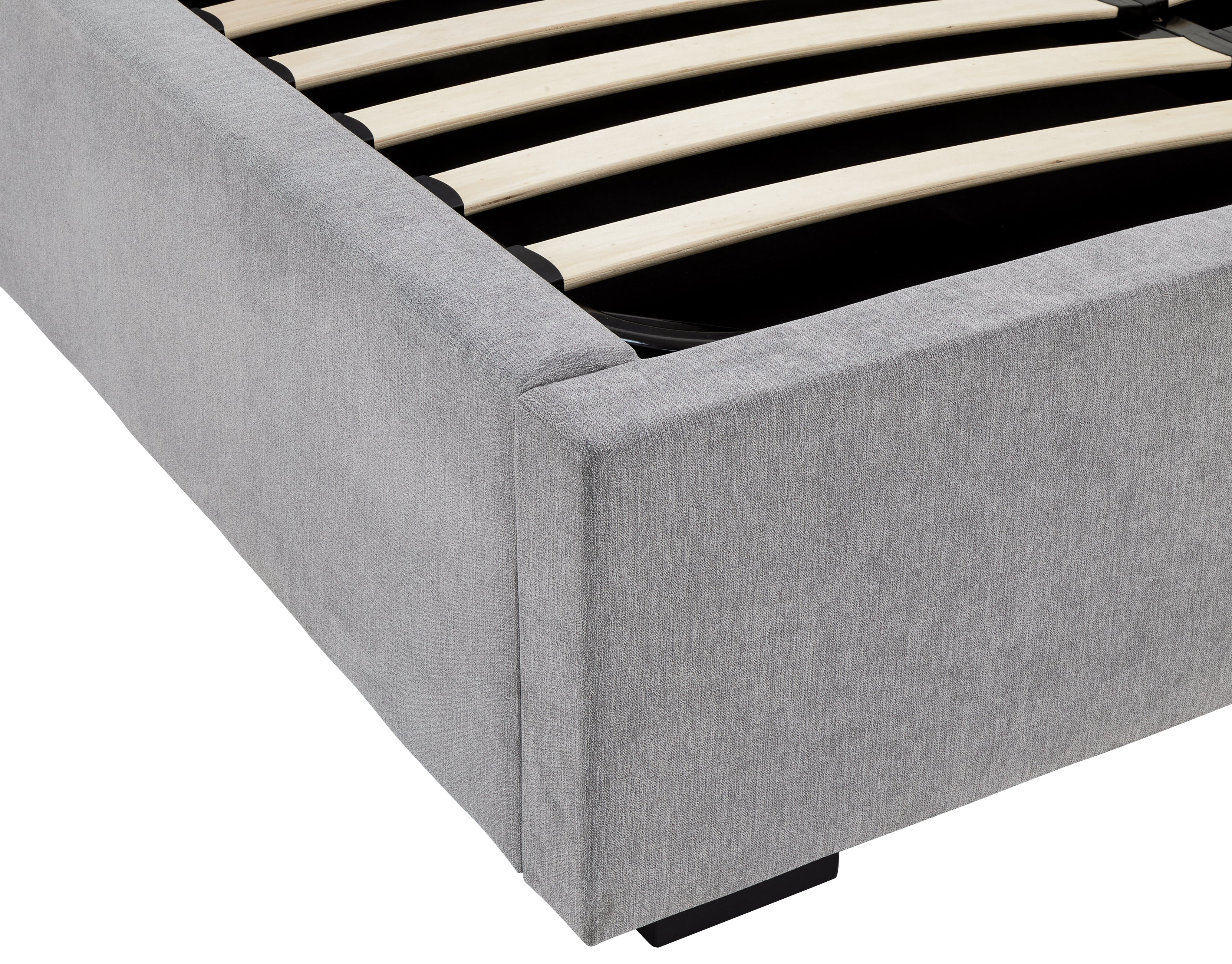 Dakota Ottoman Bed With Solid Base Platinum – GFW, view 24