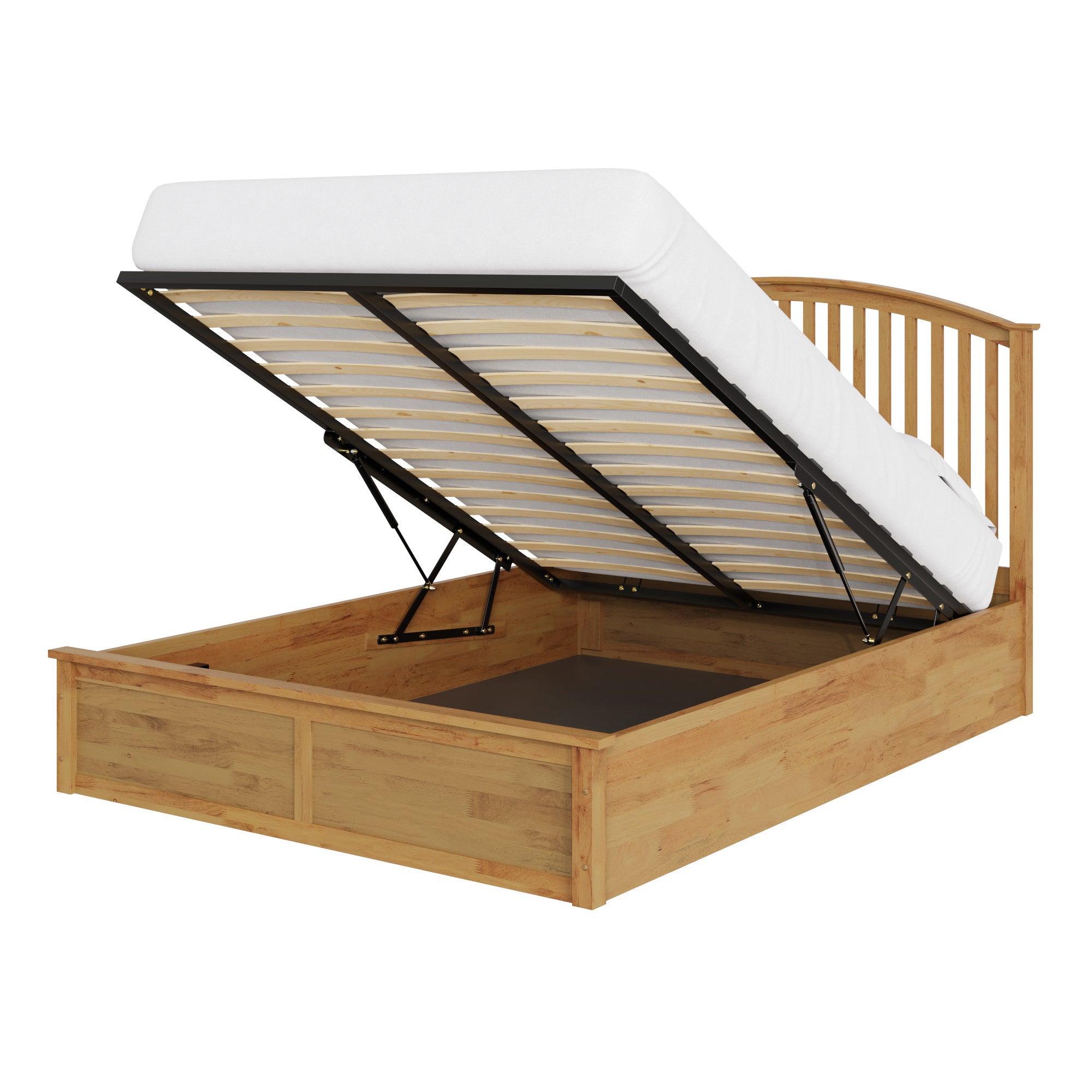 Madrid Wooden Ottoman Bed Oak – GFW, view 11