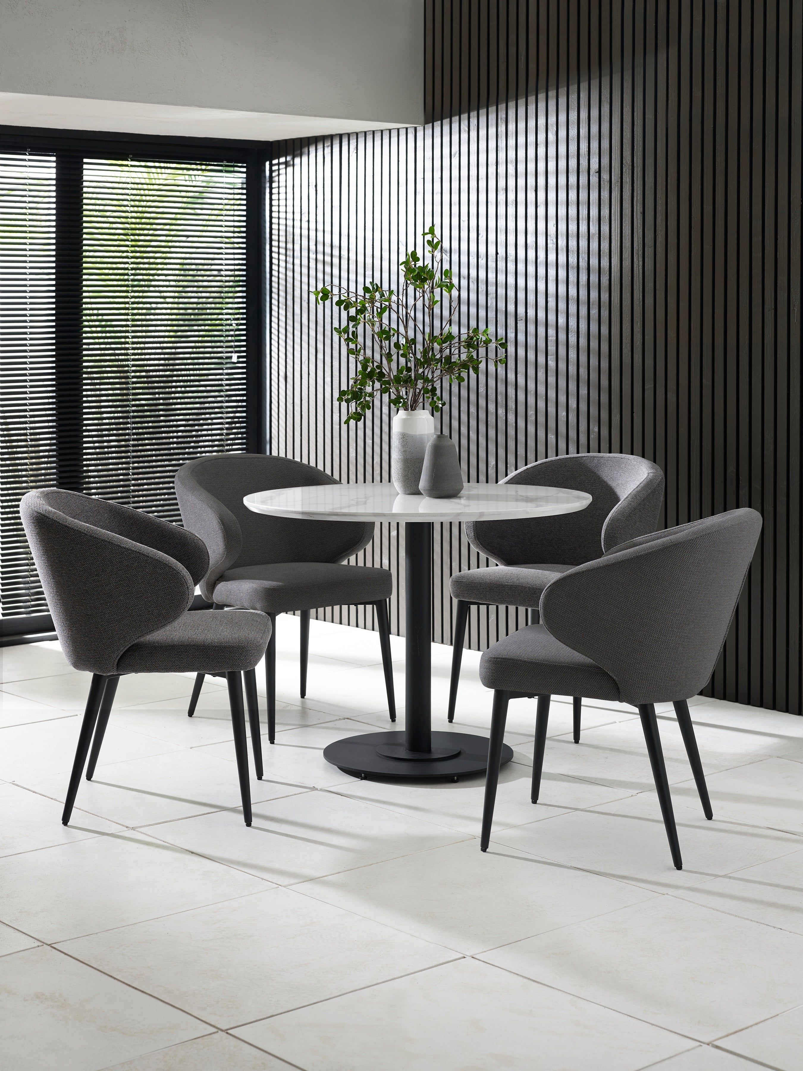 Marcus Mid Grey Fabric Dining Chairs (Set of 2) – Julian Bowen, view 13