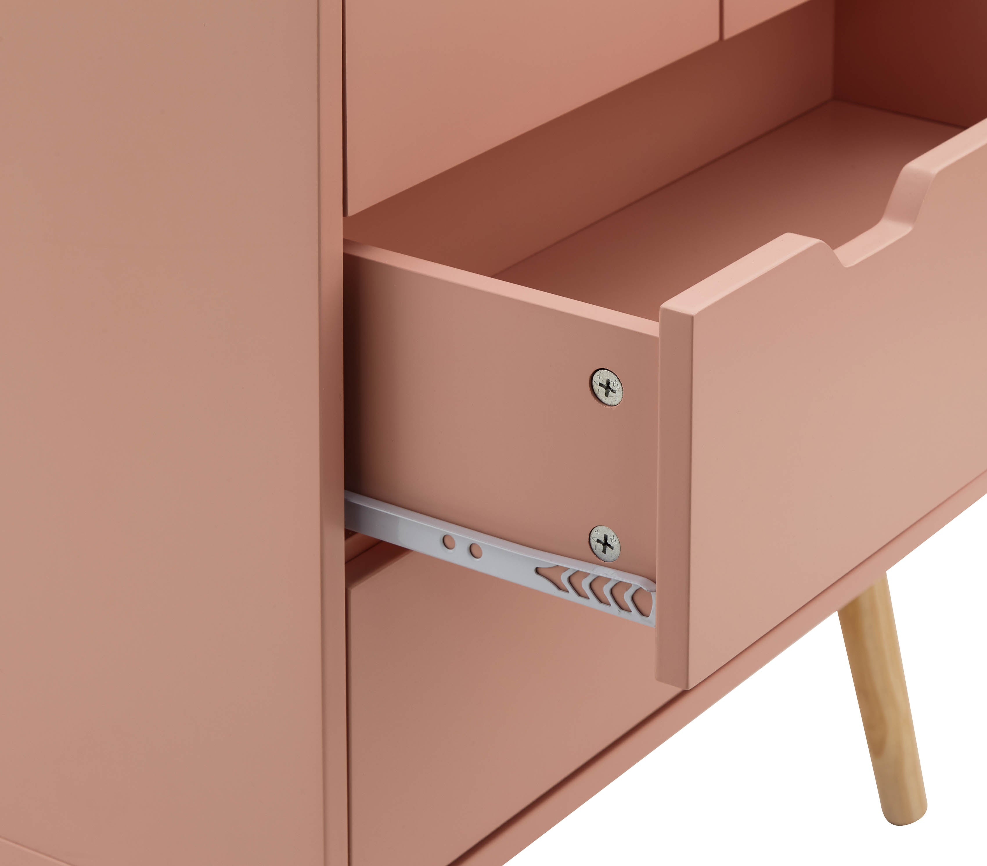 Nyborg 2+2 Drawer Chest – Coral Pink