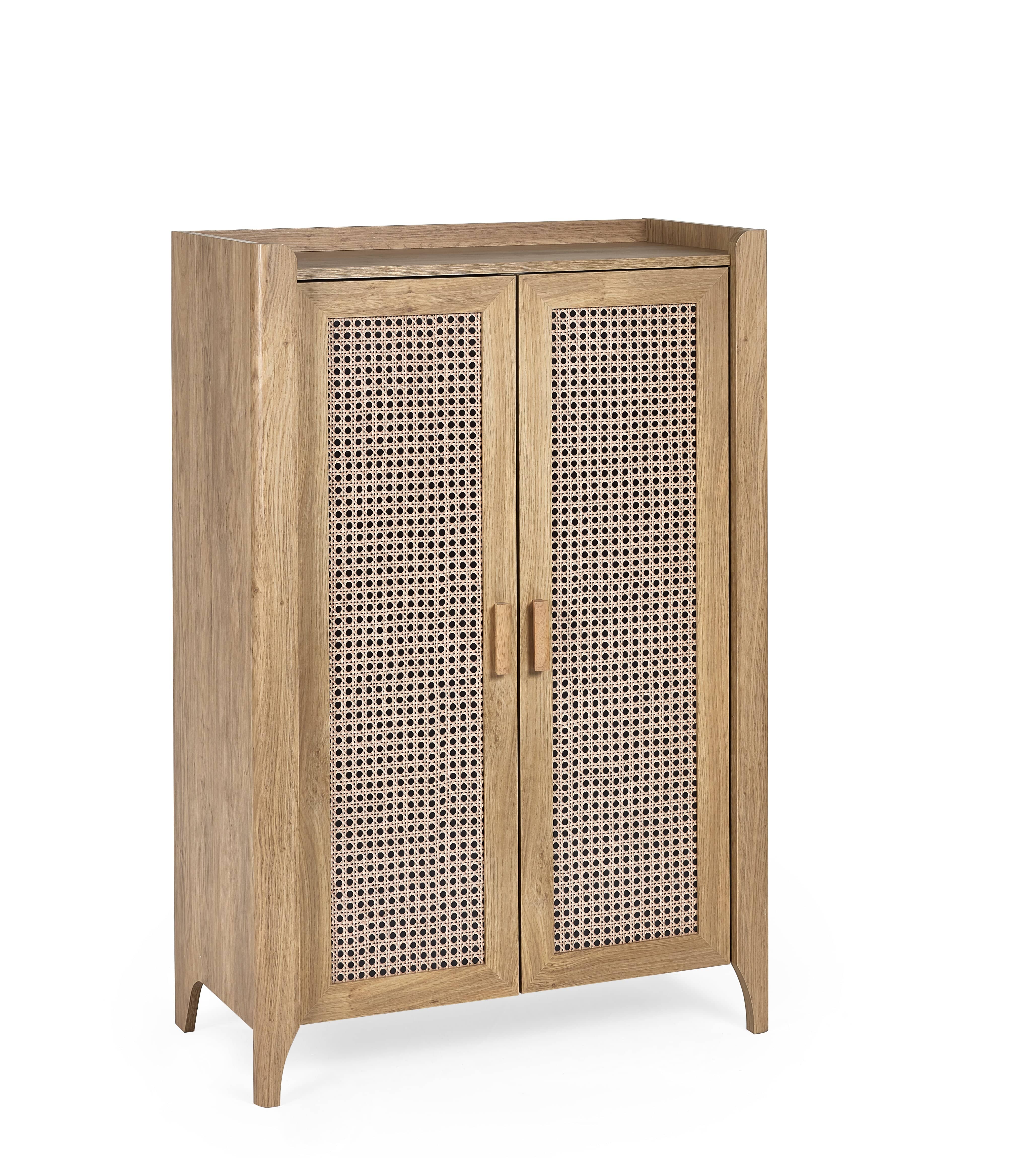 Sydney Shoe Cupboard - Rattan Effect – Julian Bowen