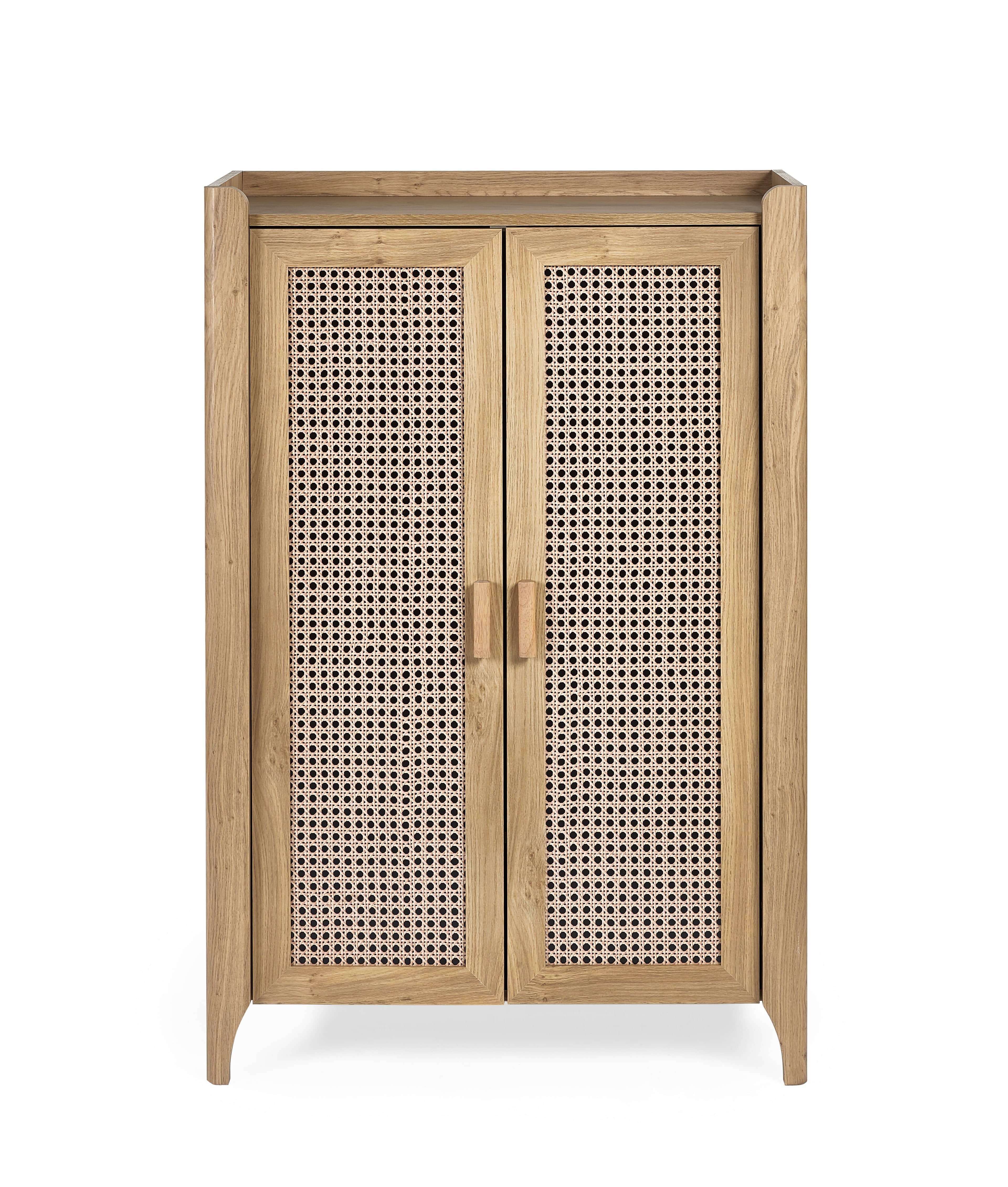 Sydney Shoe Cupboard - Rattan Effect – Julian Bowen, view 2