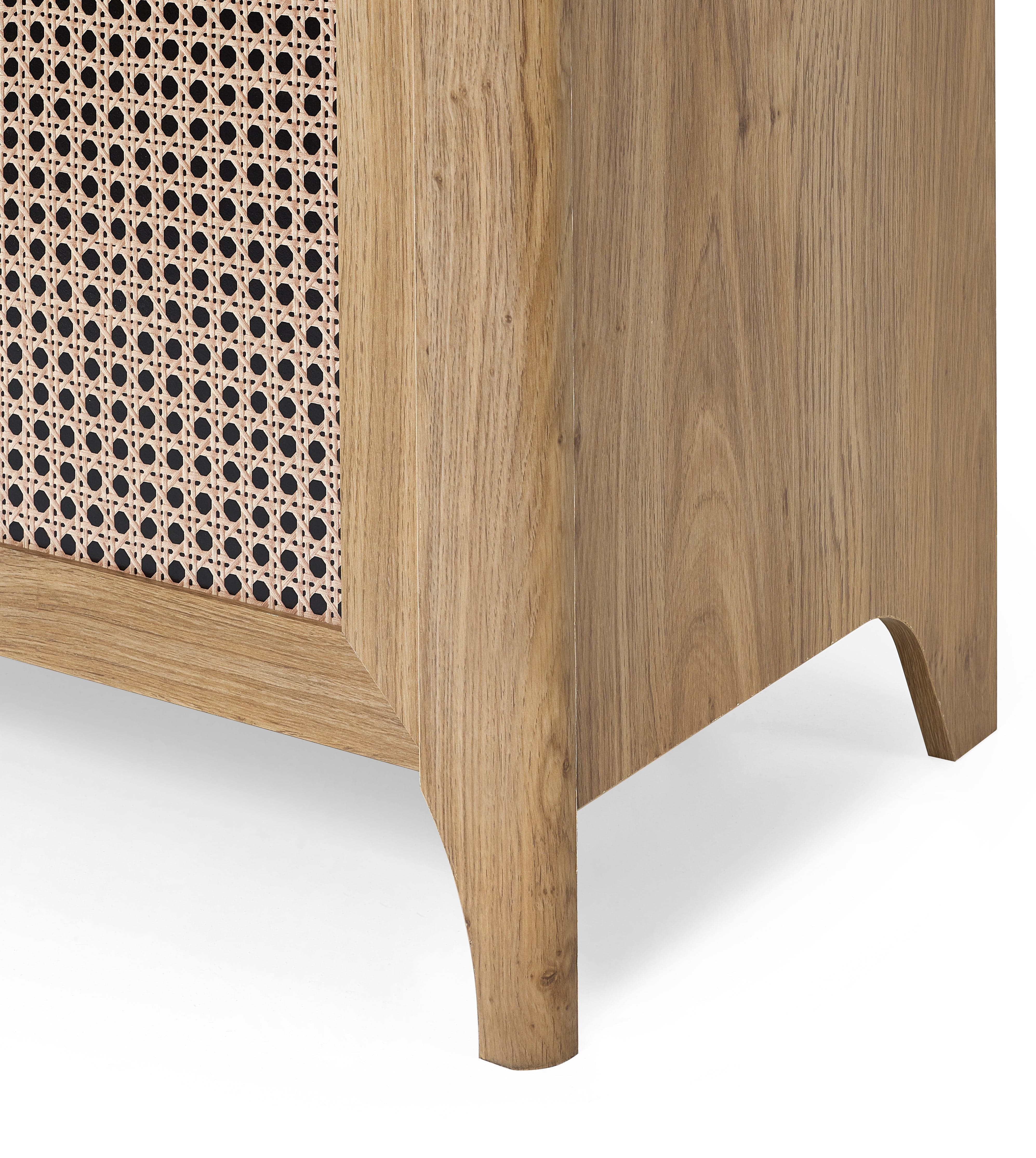 Sydney Shoe Cupboard - Rattan Effect – Julian Bowen, view 6