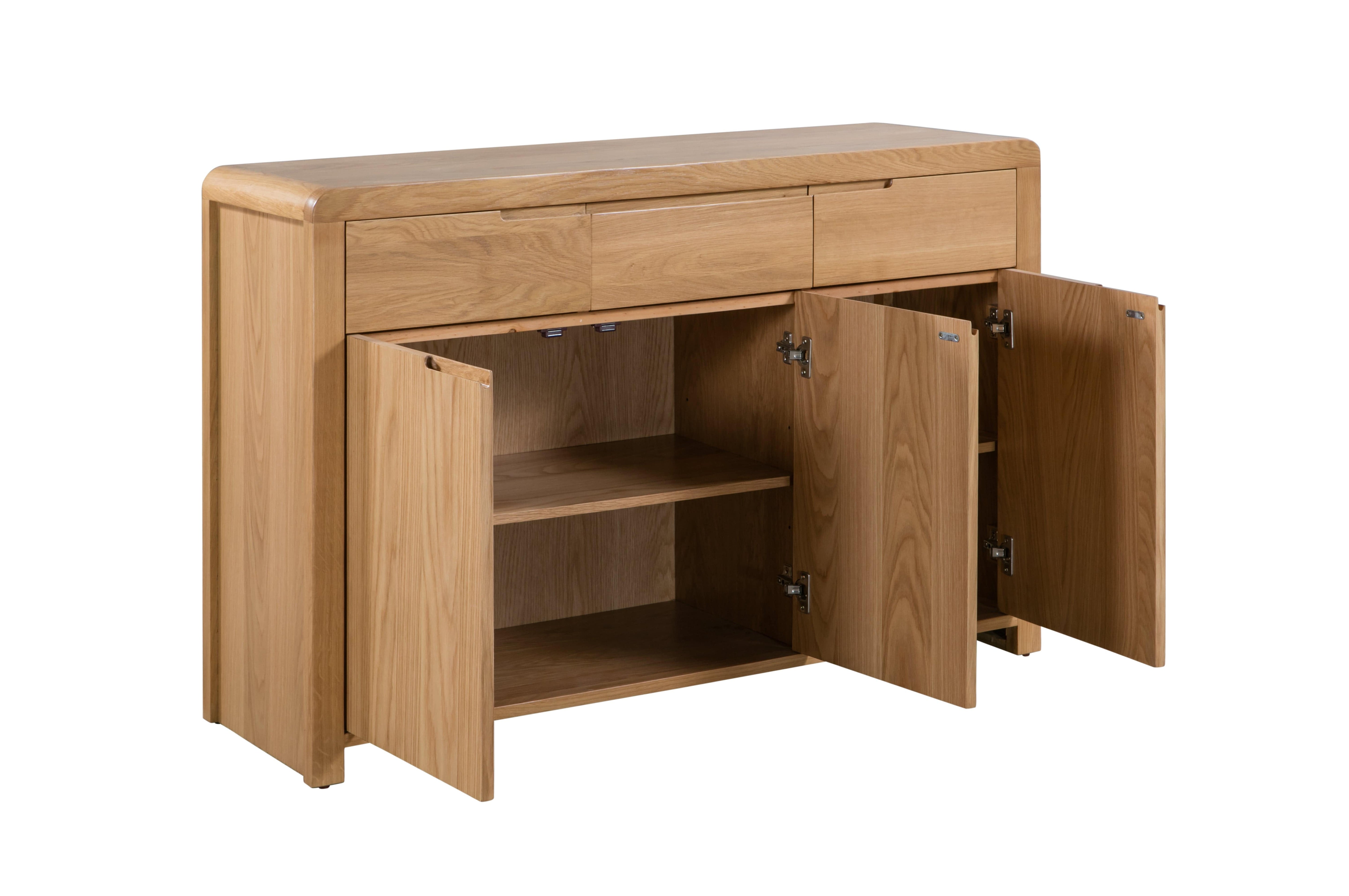 Curve Oak Sideboard – Julian Bowen, view 3