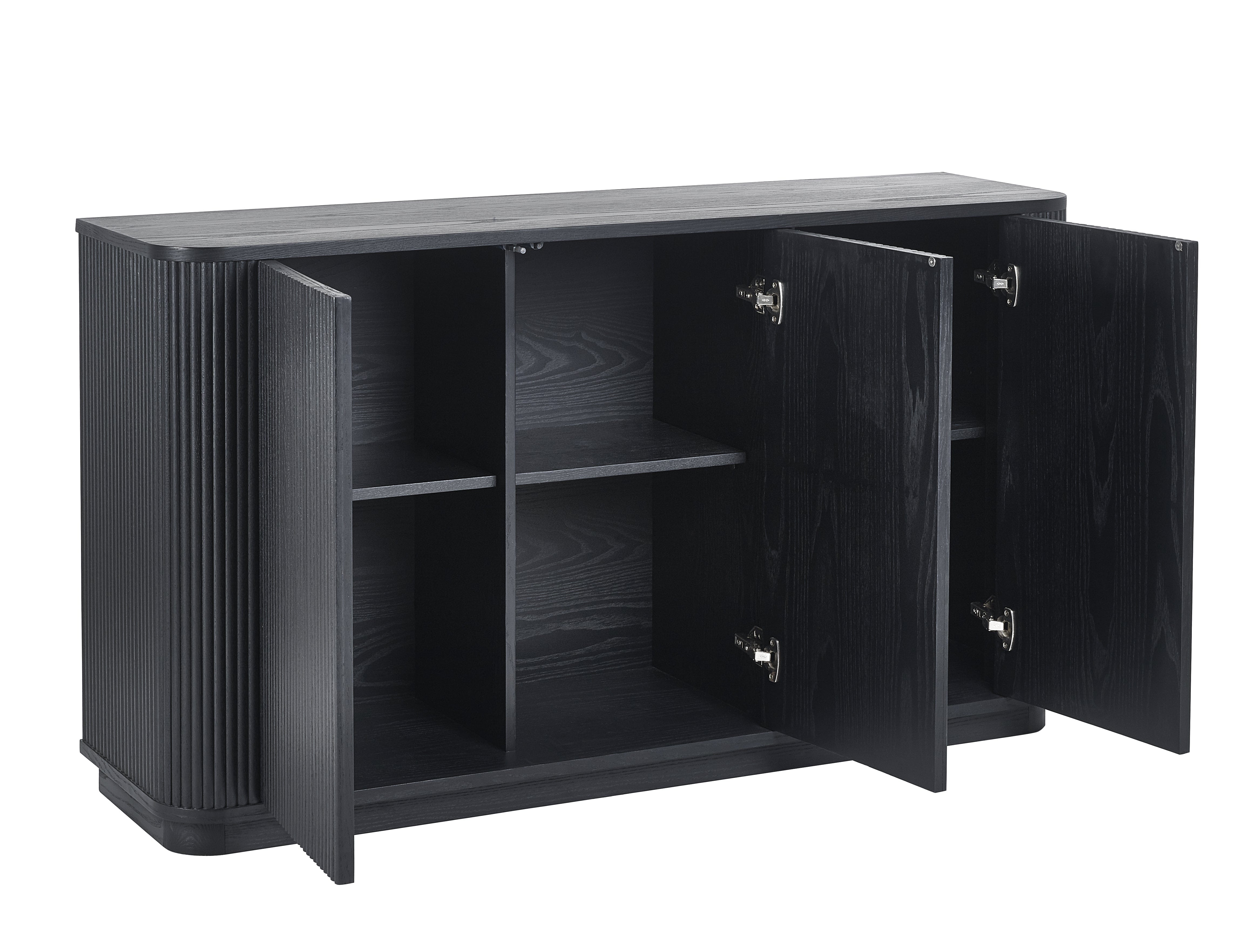 Louis Fluted Sideboard - Black – Julian Bowen, view 2