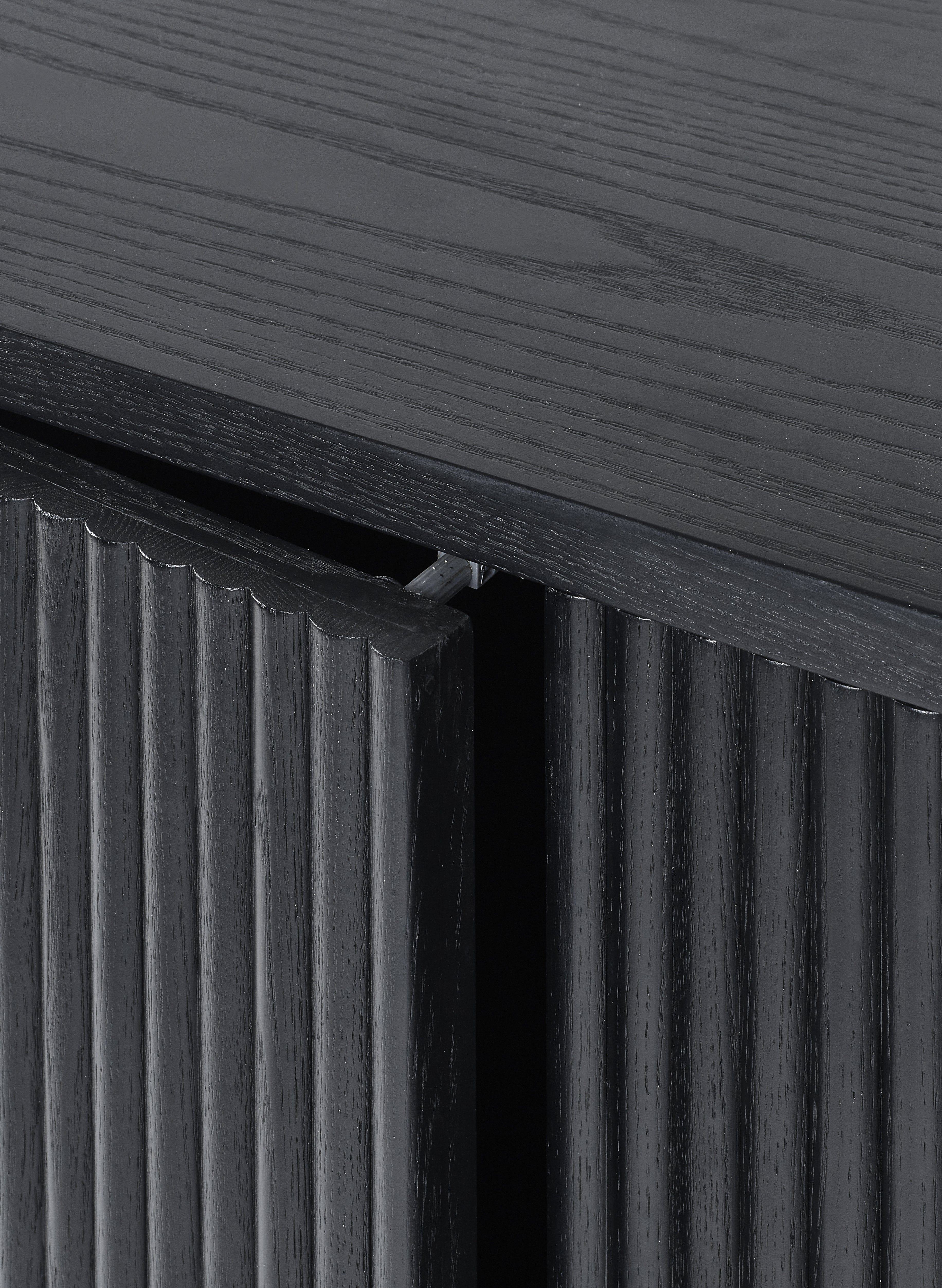 Louis Fluted Sideboard - Black – Julian Bowen, view 6