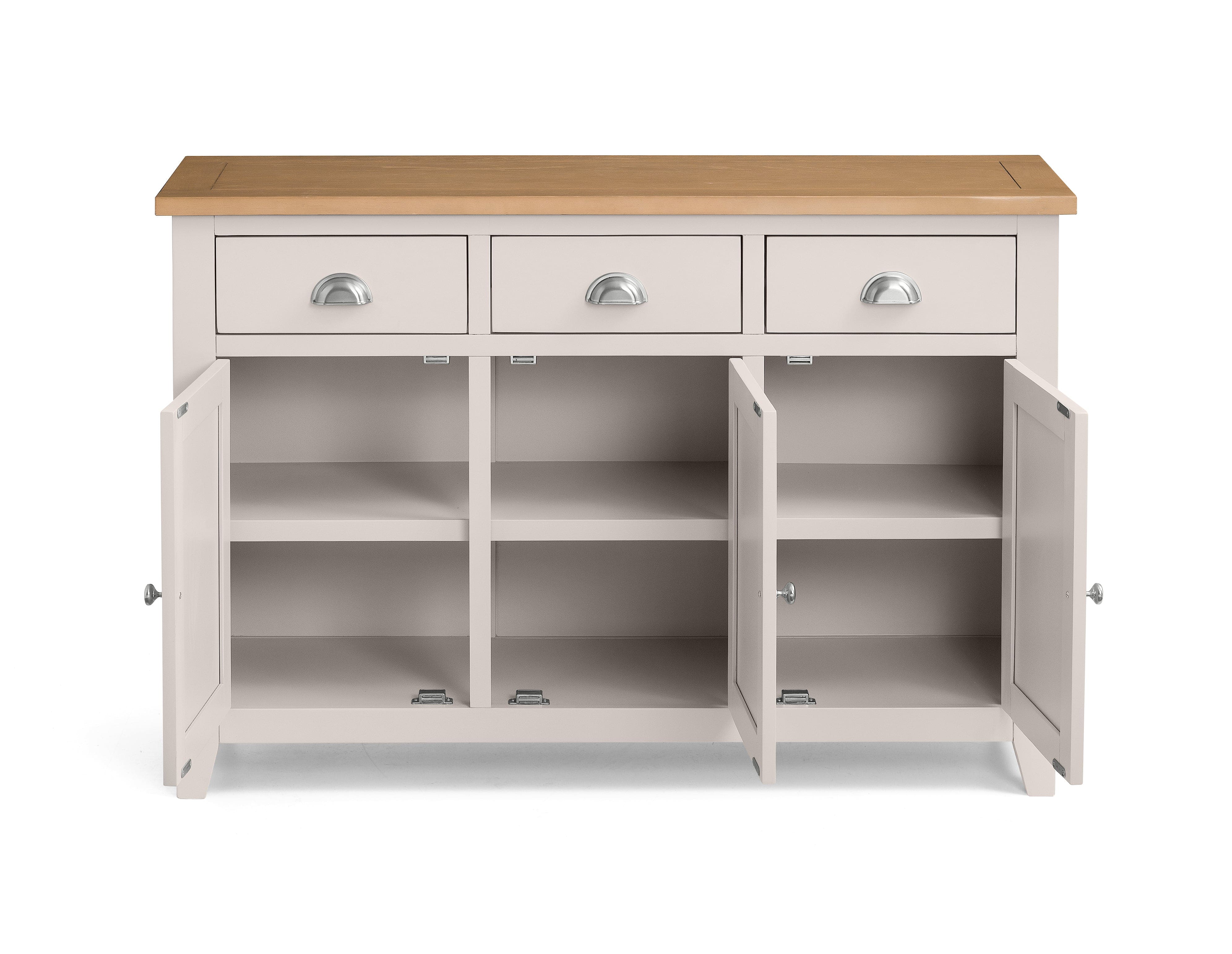 Richmond Sideboard - Elephant Grey/Pale Oak – Julian Bowen, view 2