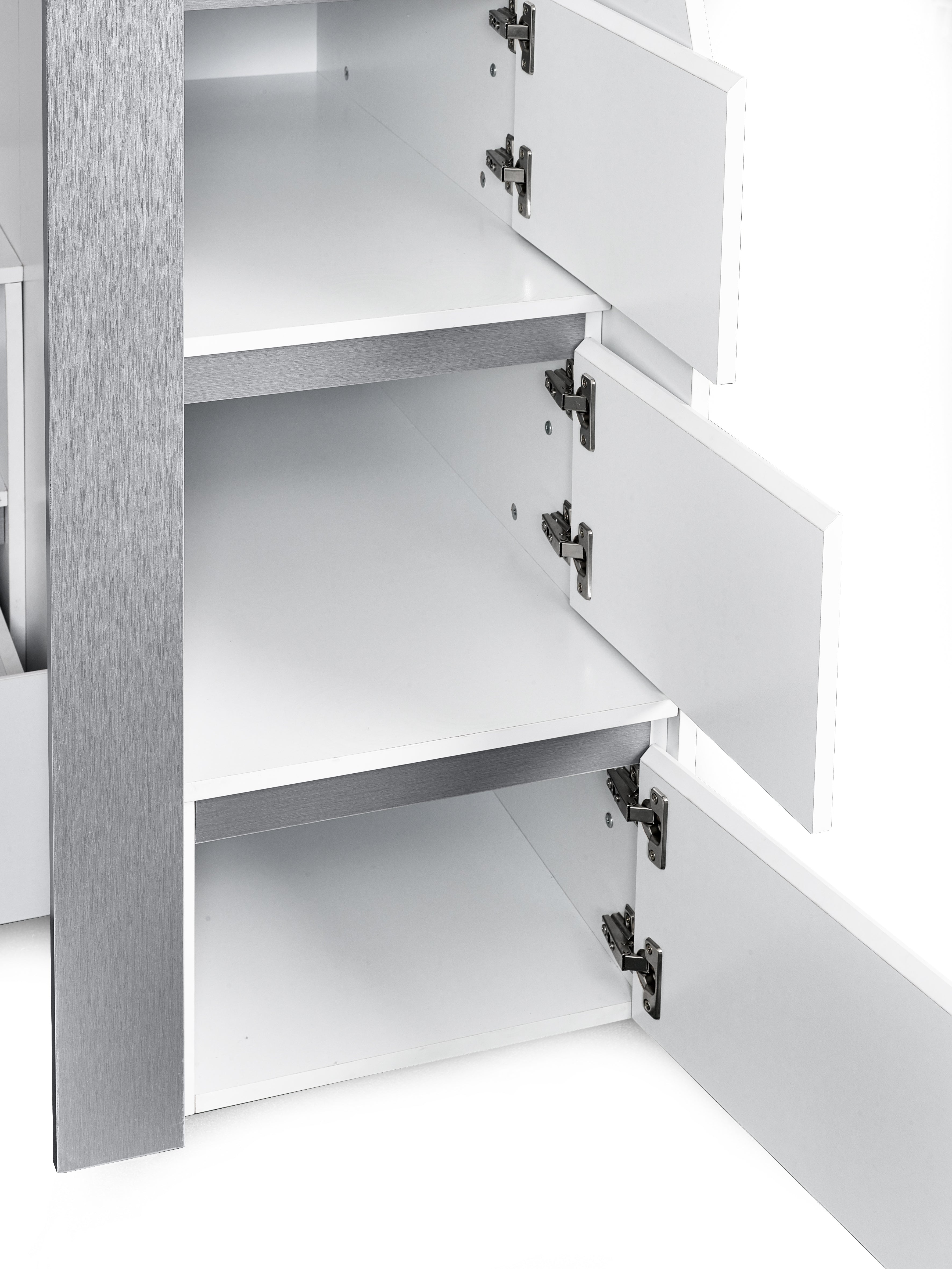 Gaia Highsleeper TV Bed - White and Silver – Julian Bowen, view 8